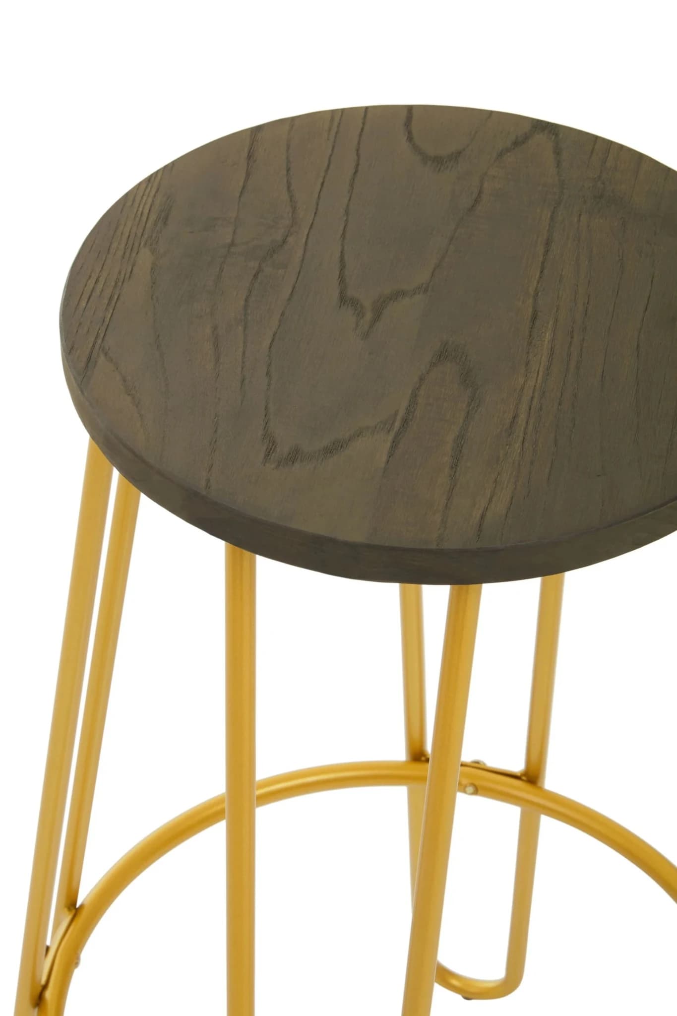 District Gold Finish Metal Frame Bar Stool - Seating, photo 6 of 6