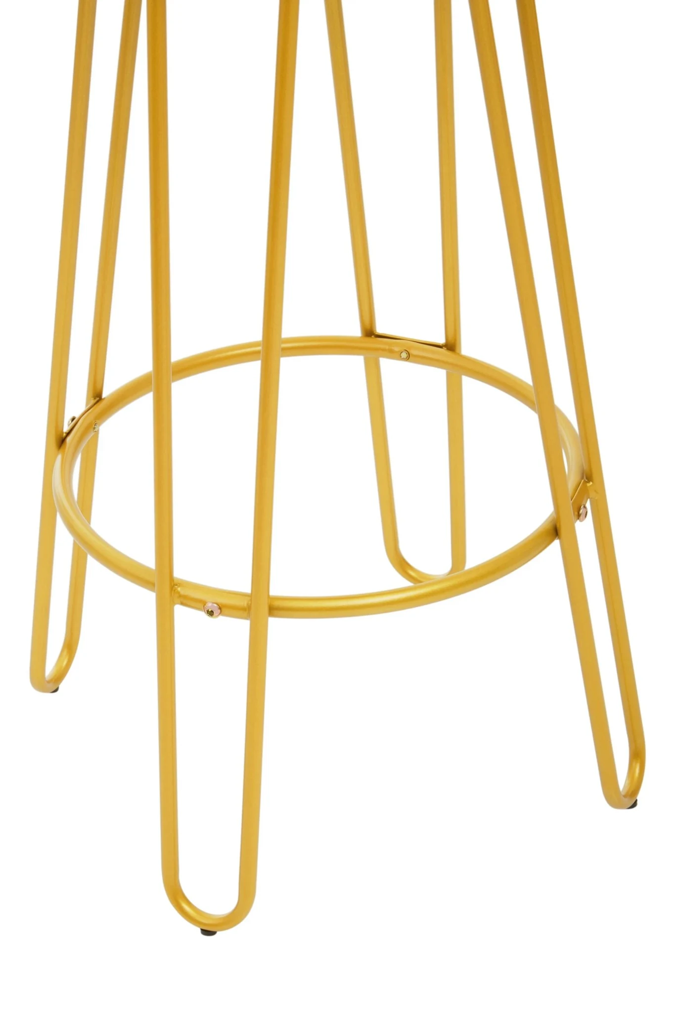 District Gold Finish Metal Frame Bar Stool - Seating, photo 5 of 6
