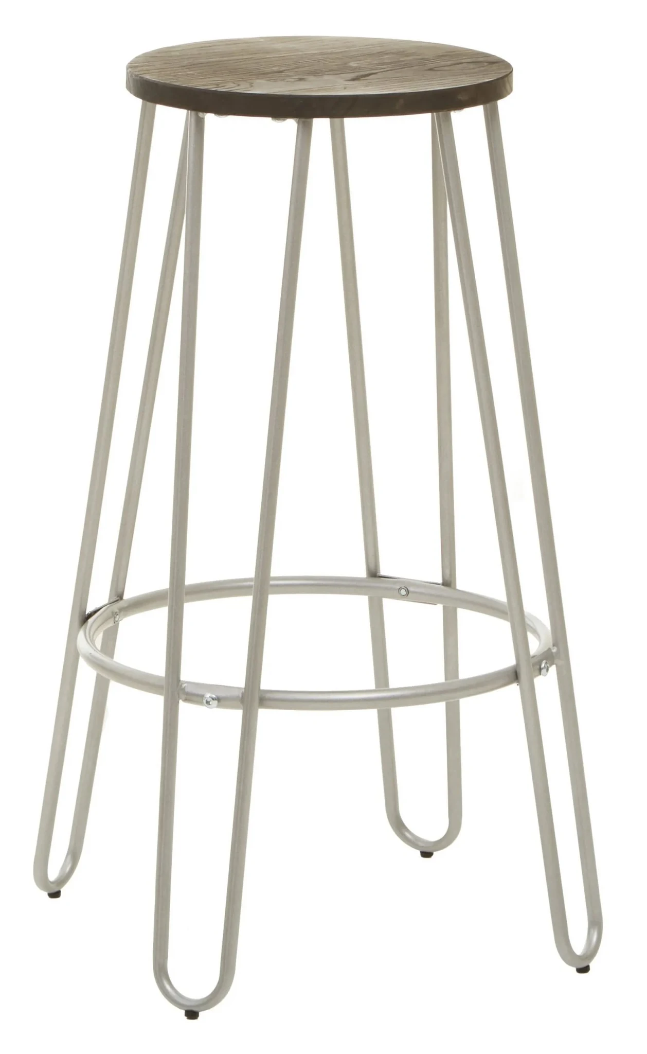 District Barstool with Silver Metal Legs - Seating, photo 4 of 6