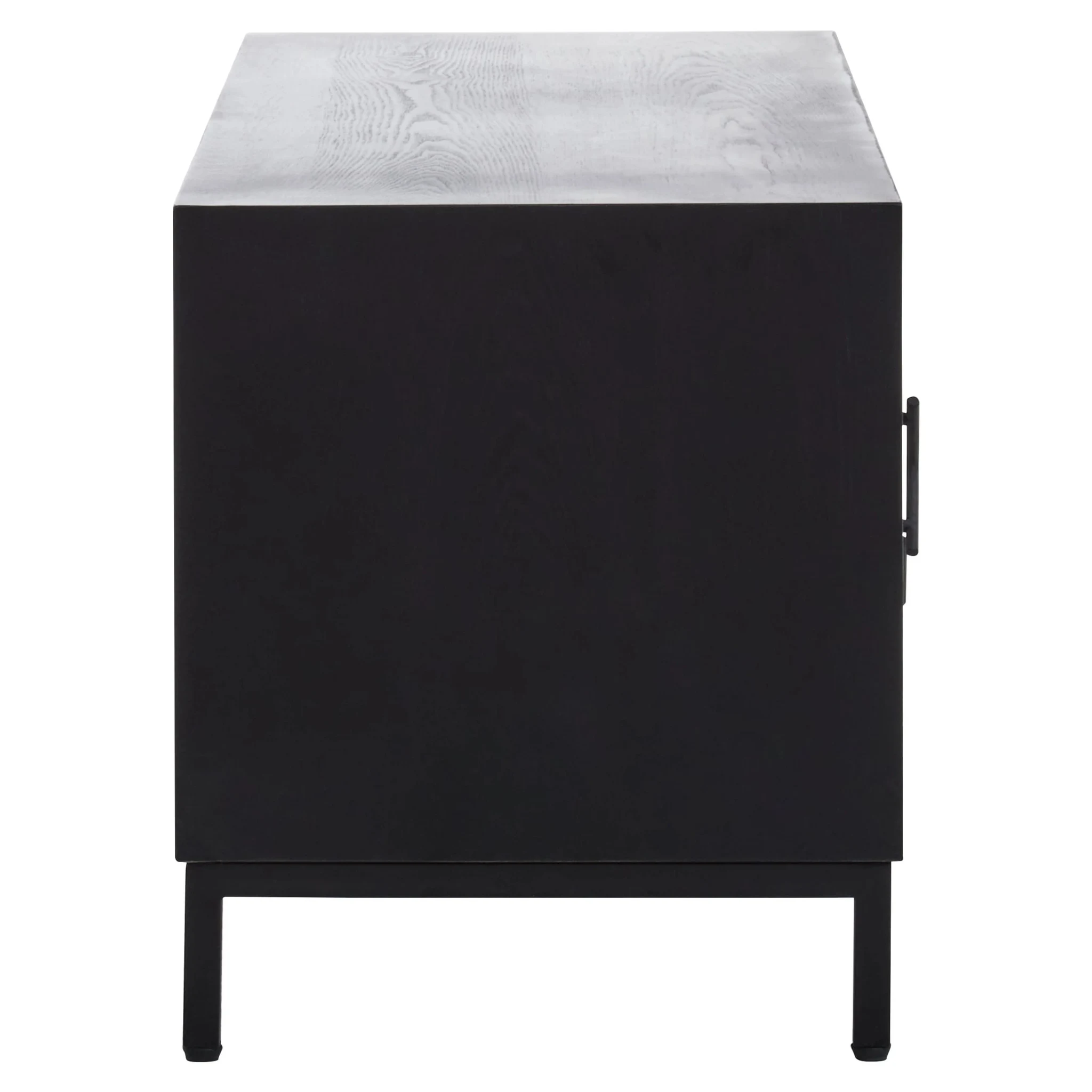 Lombok Rustic Chevron and Black Frame Media Unit - Bookcases & shelving, photo 3 of 8