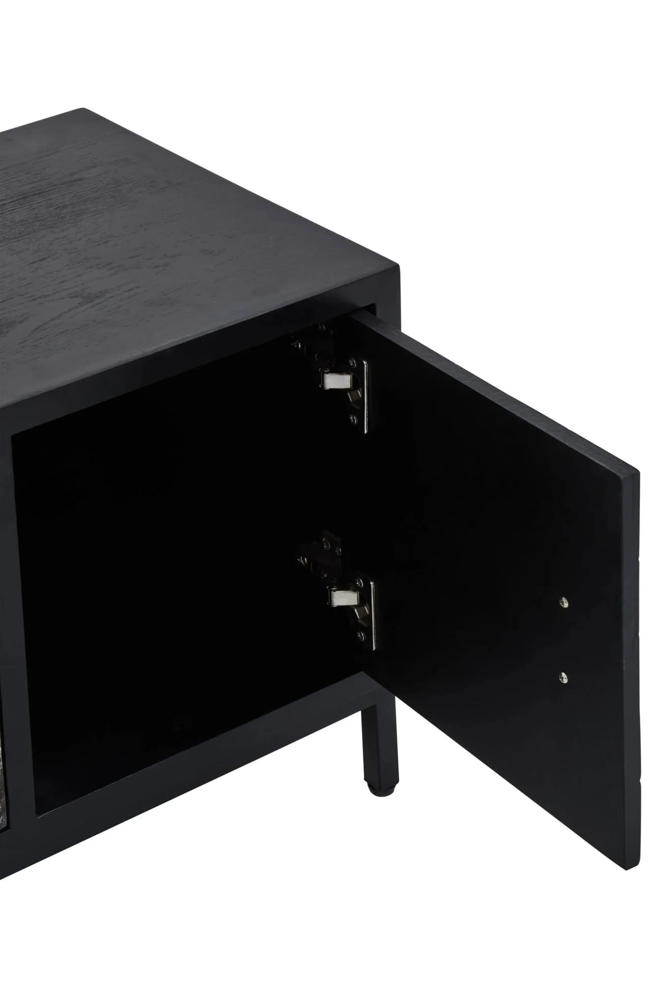 Lombok Rustic Chevron and Black Frame Media Unit - Bookcases & shelving, photo 7 of 8