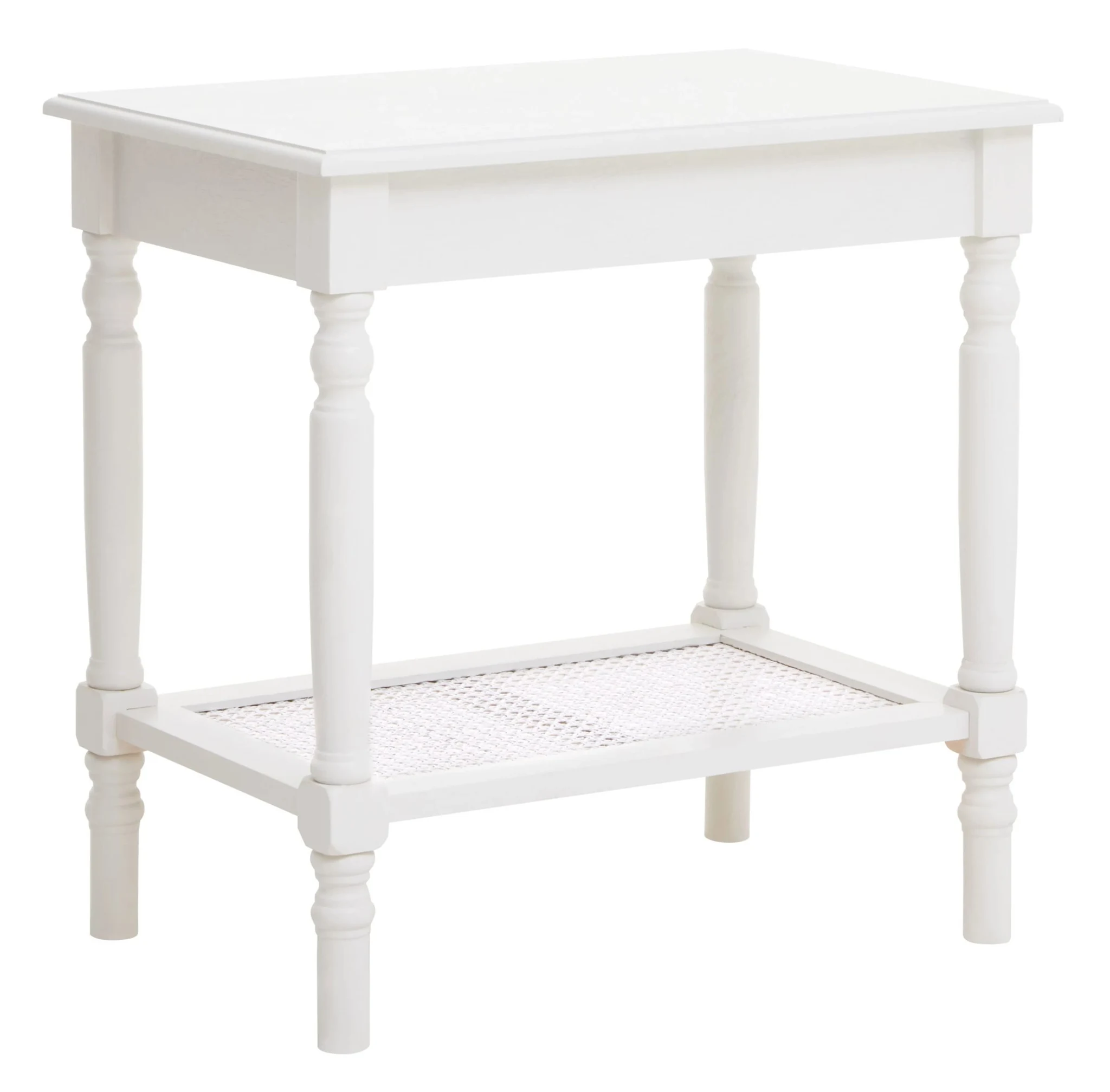 Heritage White Wooden Side Table with Lower Shelf - Bookcases & shelving, photo 7 of 8