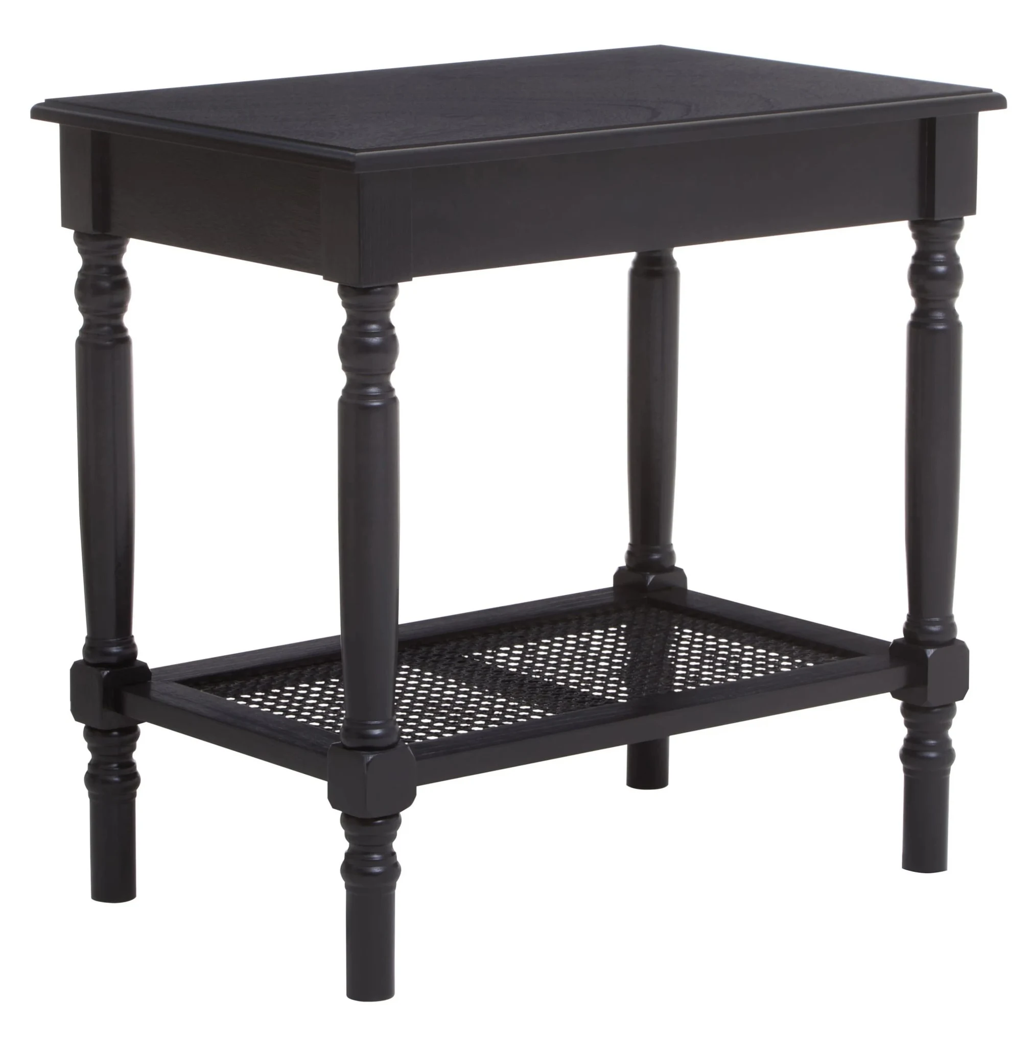 Heritage Black Wooden Side Table with Lower Shelf - Bookcases & shelving, photo 7 of 8
