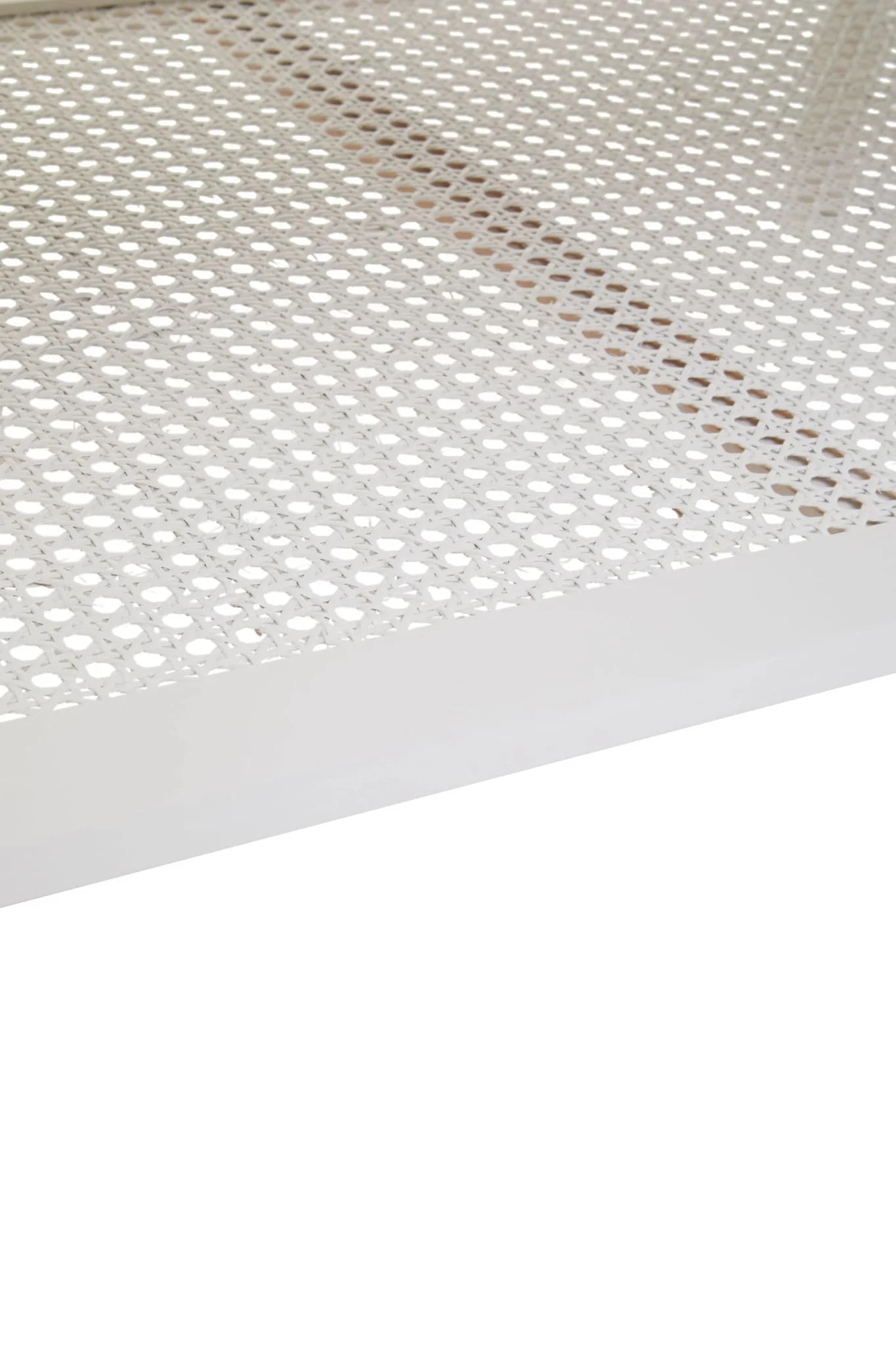 Heritage White Wooden Coffee Table with Rattan Shelf - Bookcases & shelving, photo 8 of 8