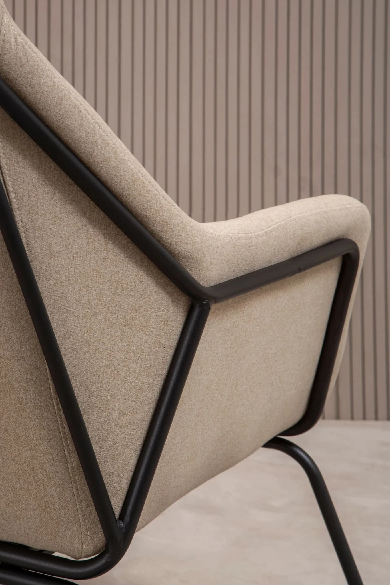 Stockholm Natural Chair With Black Metal Frame - Seating, photo 6 of 8