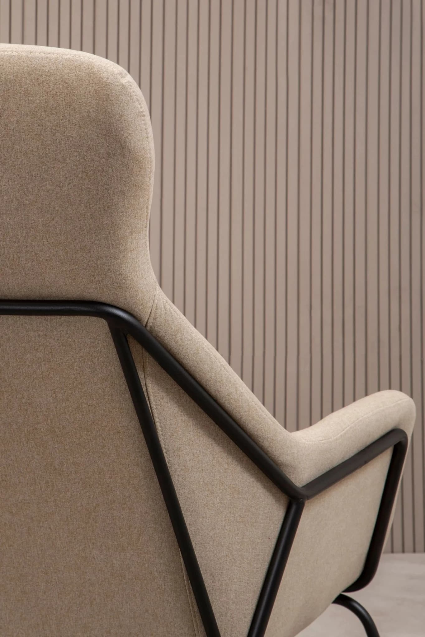 Stockholm Natural Chair With Black Metal Frame - Seating, photo 5 of 8