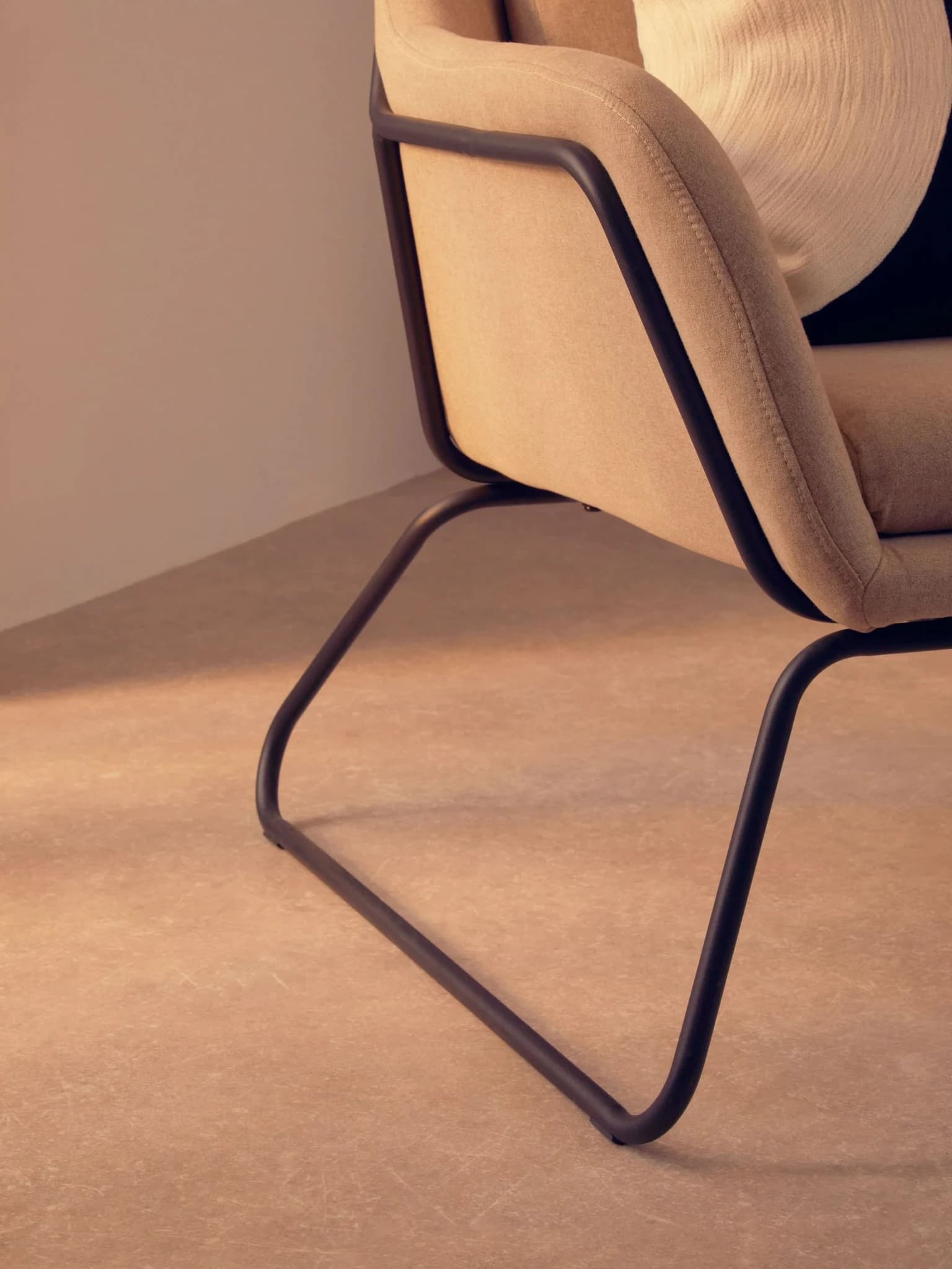Stockholm Natural Chair With Black Metal Frame - Seating, photo 2 of 8