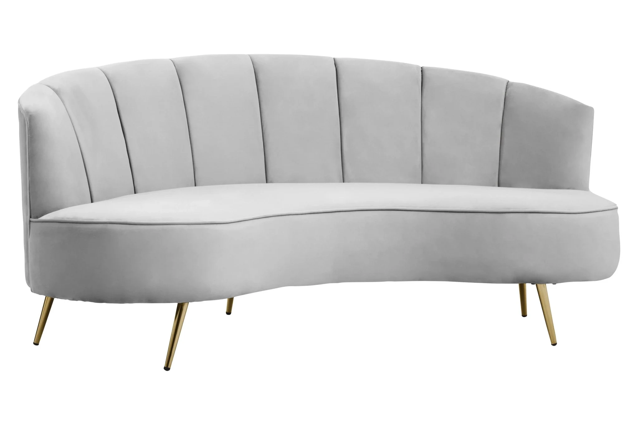 Hasna Three Seat Grey Velvet Sofa - Seating, photo 4 of 7