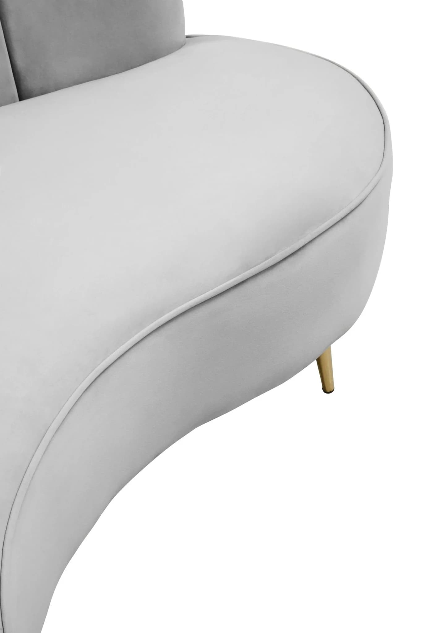Hasna Three Seat Grey Velvet Sofa - Seating, photo 5 of 7