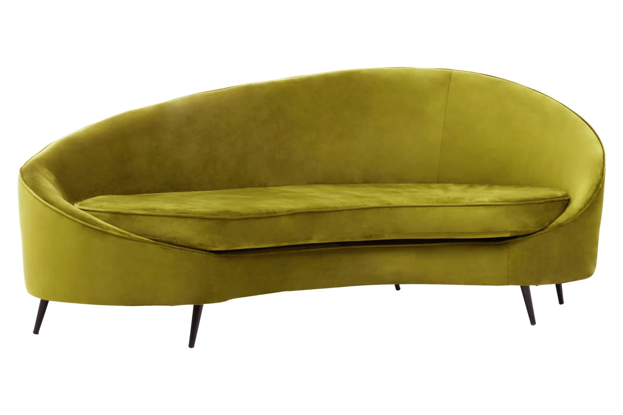 Hasina Three Seat Olive Velvet Sofa - Seating, photo 8 of 8