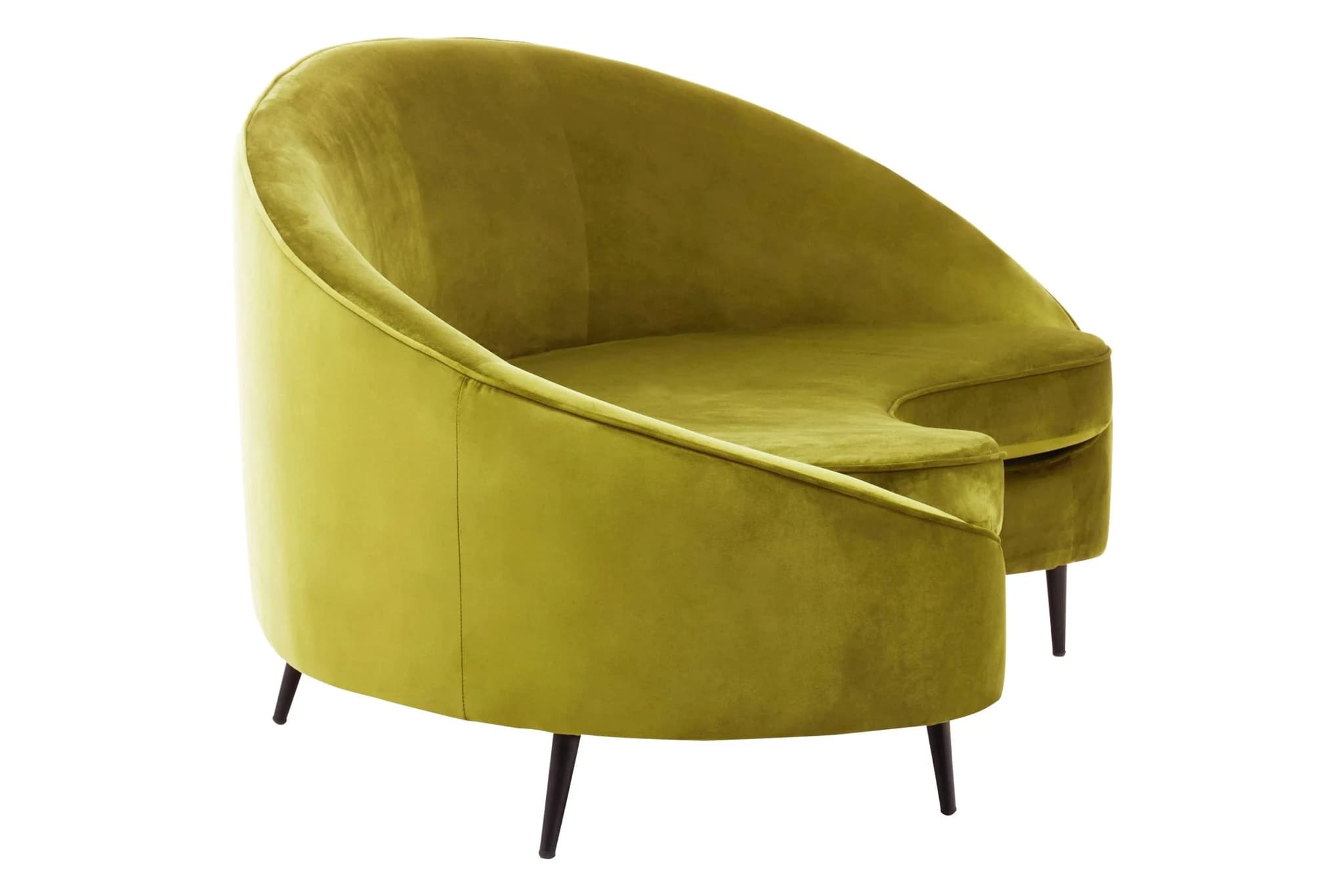 Hasina Three Seat Olive Velvet Sofa - Seating, photo 7 of 8