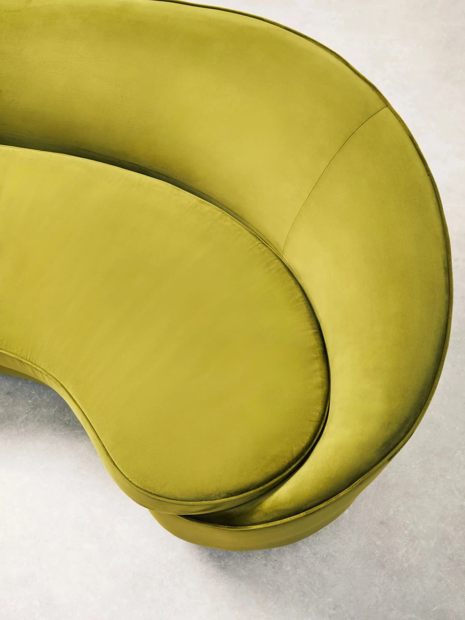 Hasina Three Seat Olive Velvet Sofa - Seating, photo 2 of 8