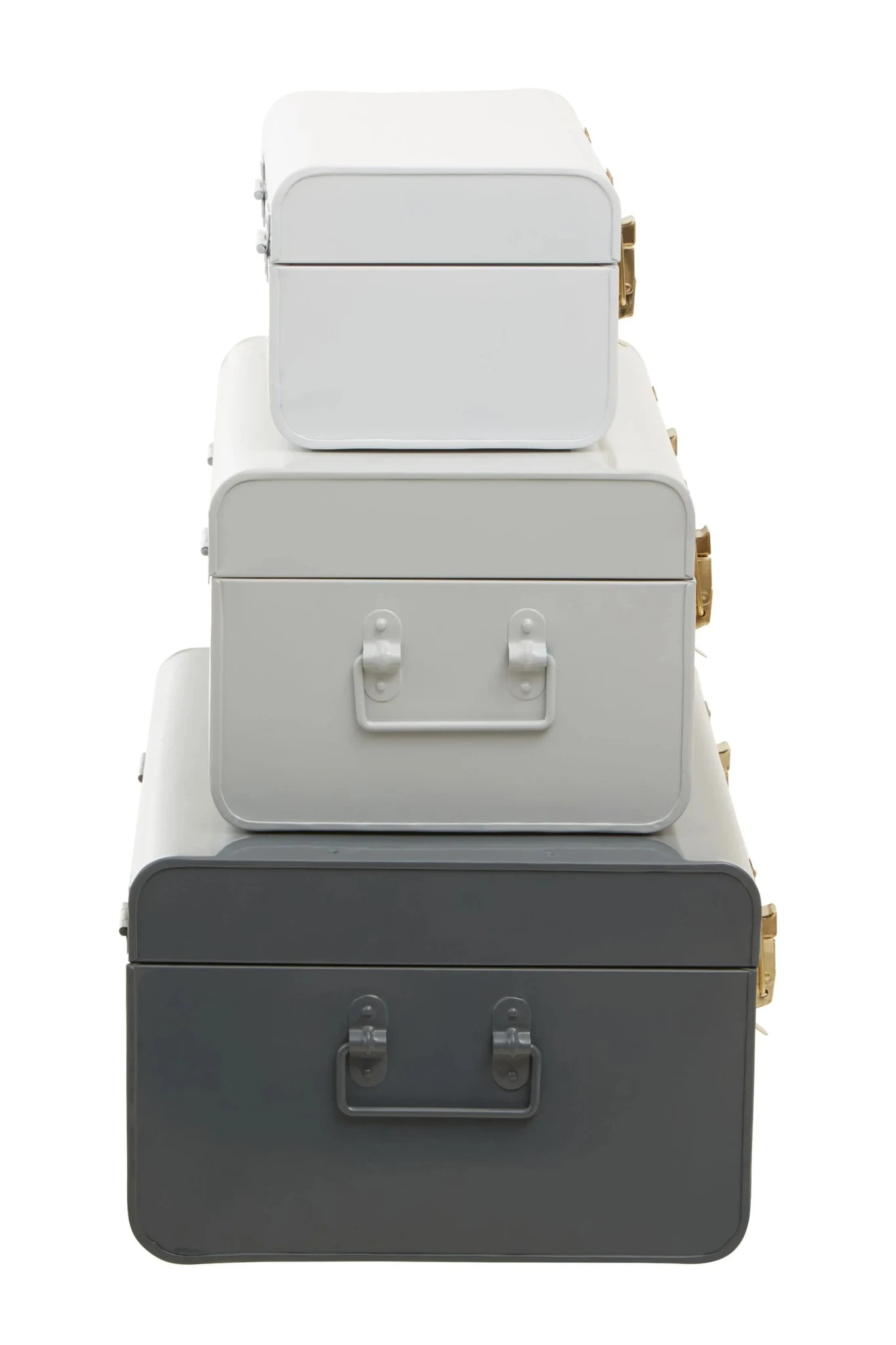 Parley Set of Three Assorted Grey Storage Trunks - Bookcases & shelving, photo 7 of 8
