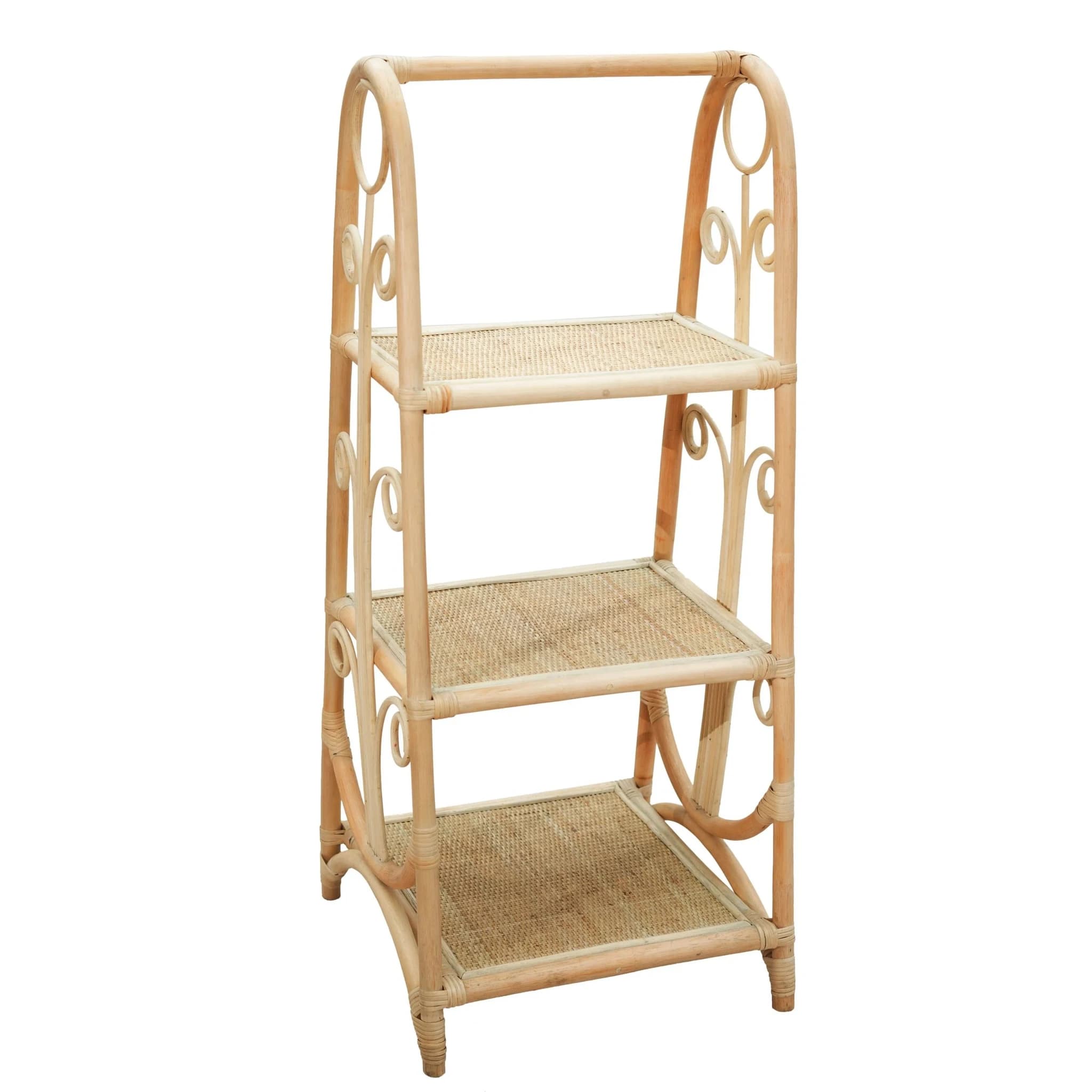Mataram Three Tier Rattan Square Shelf Unit - Bookcases & shelving, photo 4 of 6