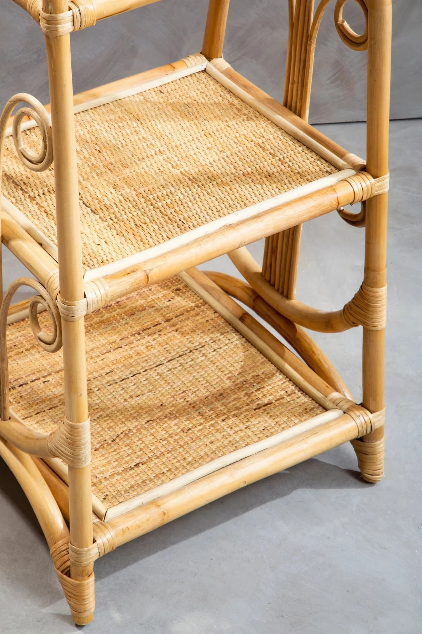 Mataram Three Tier Rattan Square Shelf Unit - Bookcases & shelving, photo 2 of 6