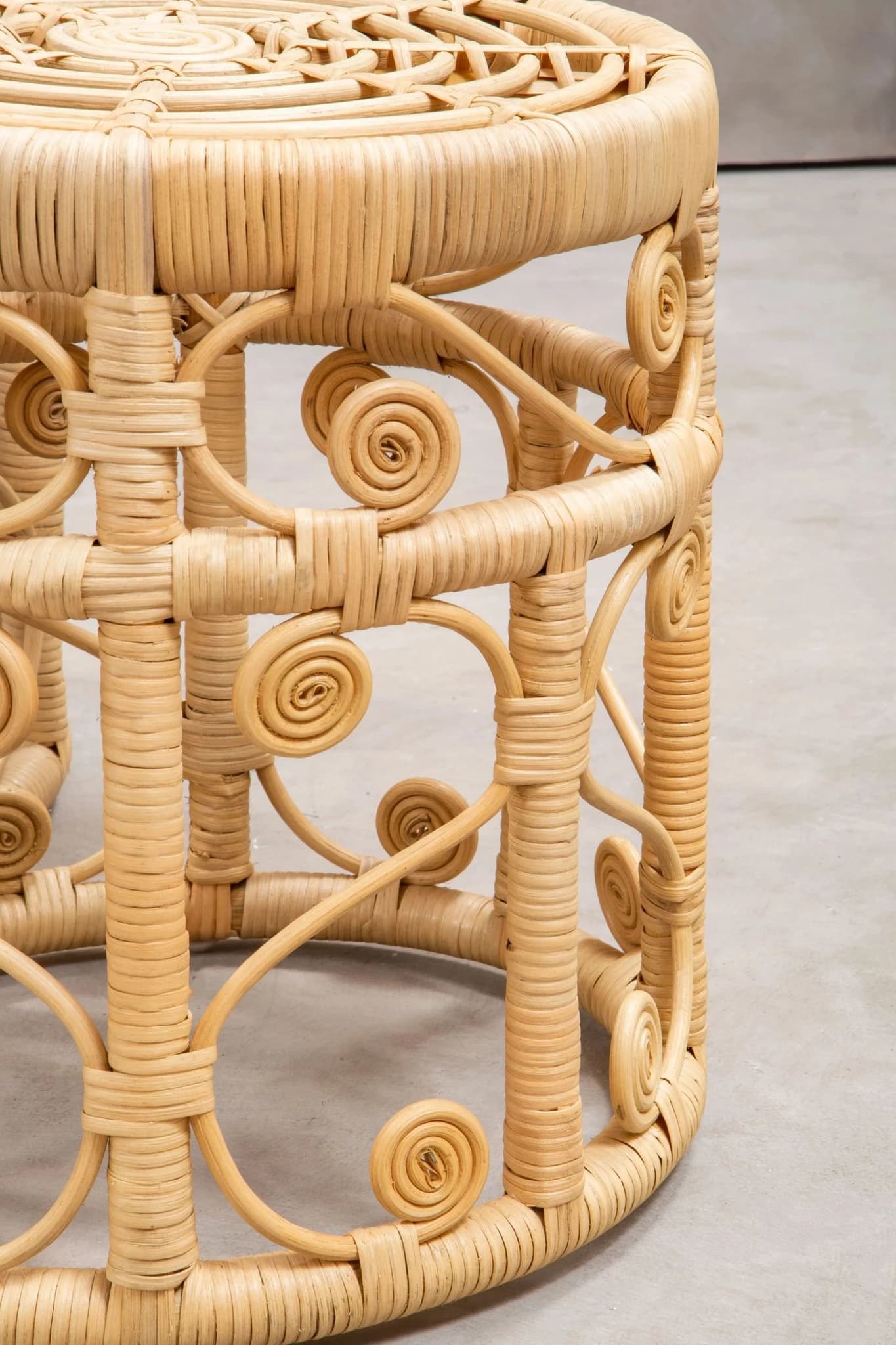 Mataram Natural Rattan Set of 2 Side Tables - Tables, photo 4 of 8