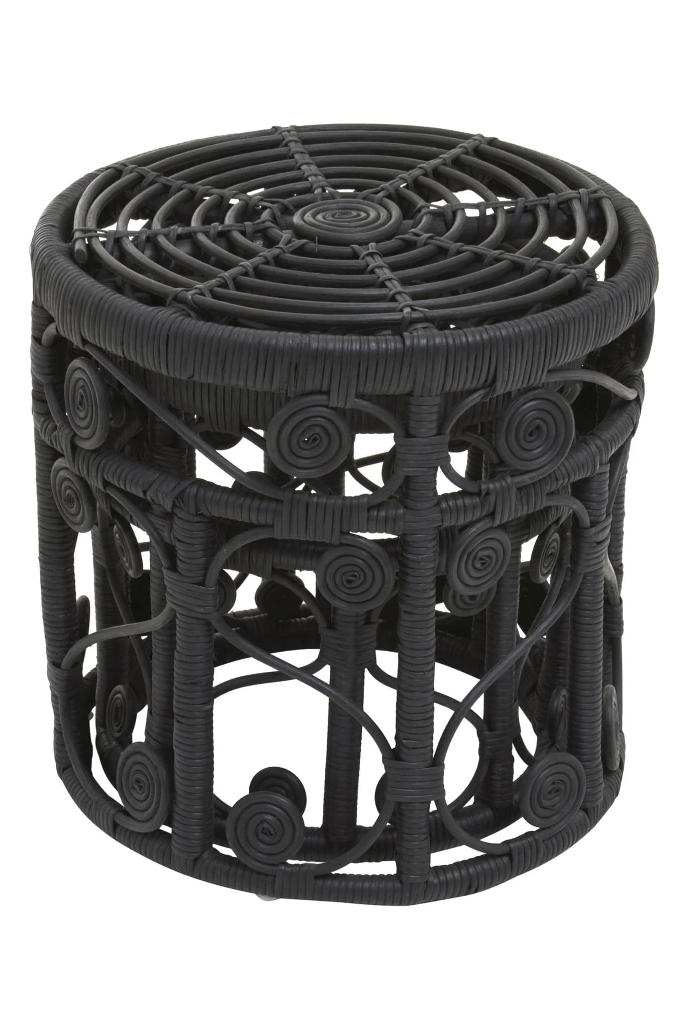 Mataram Black Rattan Set Of 2 Side Tables - Tables, photo 7 of 8