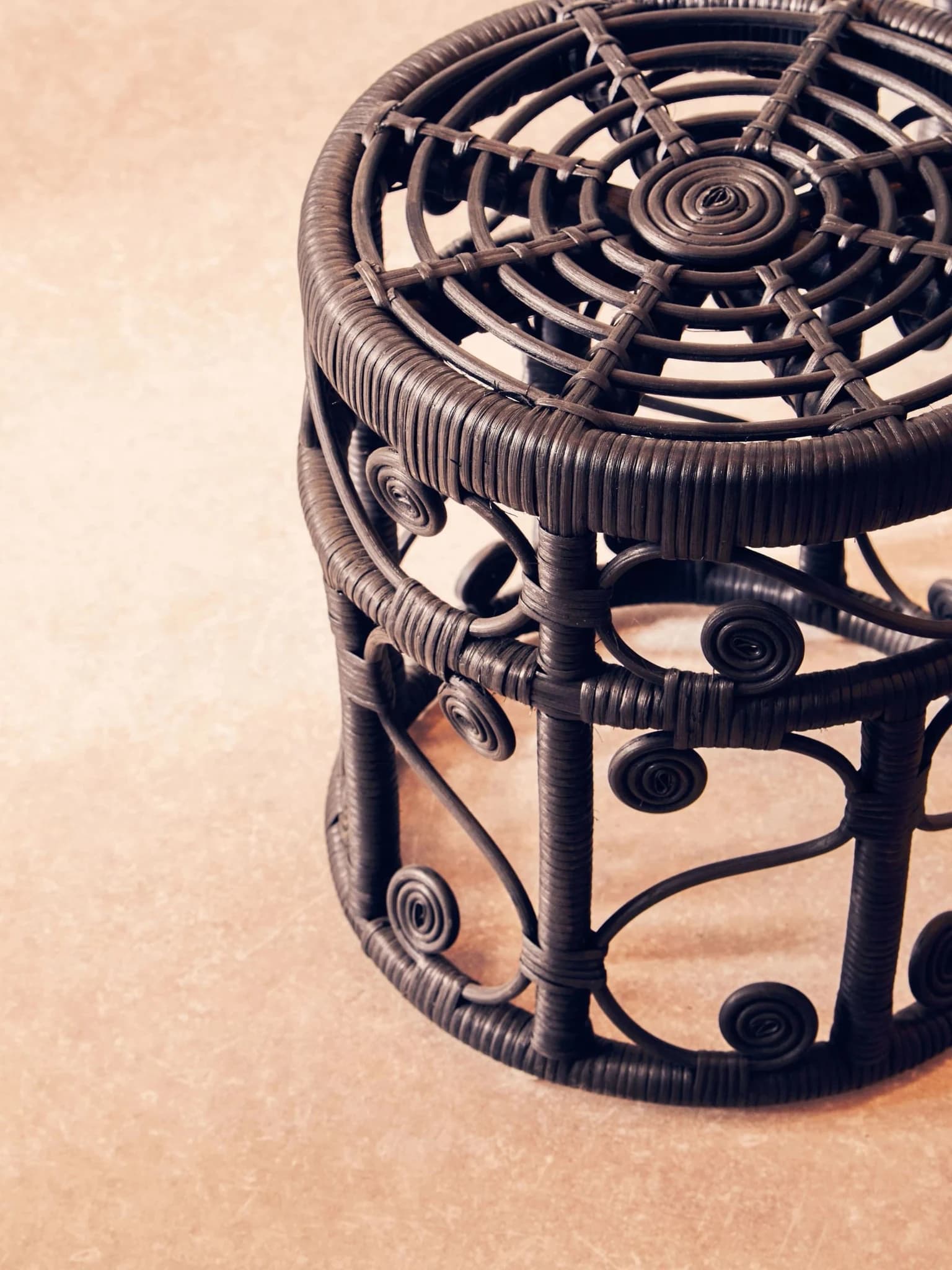 Mataram Black Rattan Set Of 2 Side Tables - Tables, photo 2 of 8