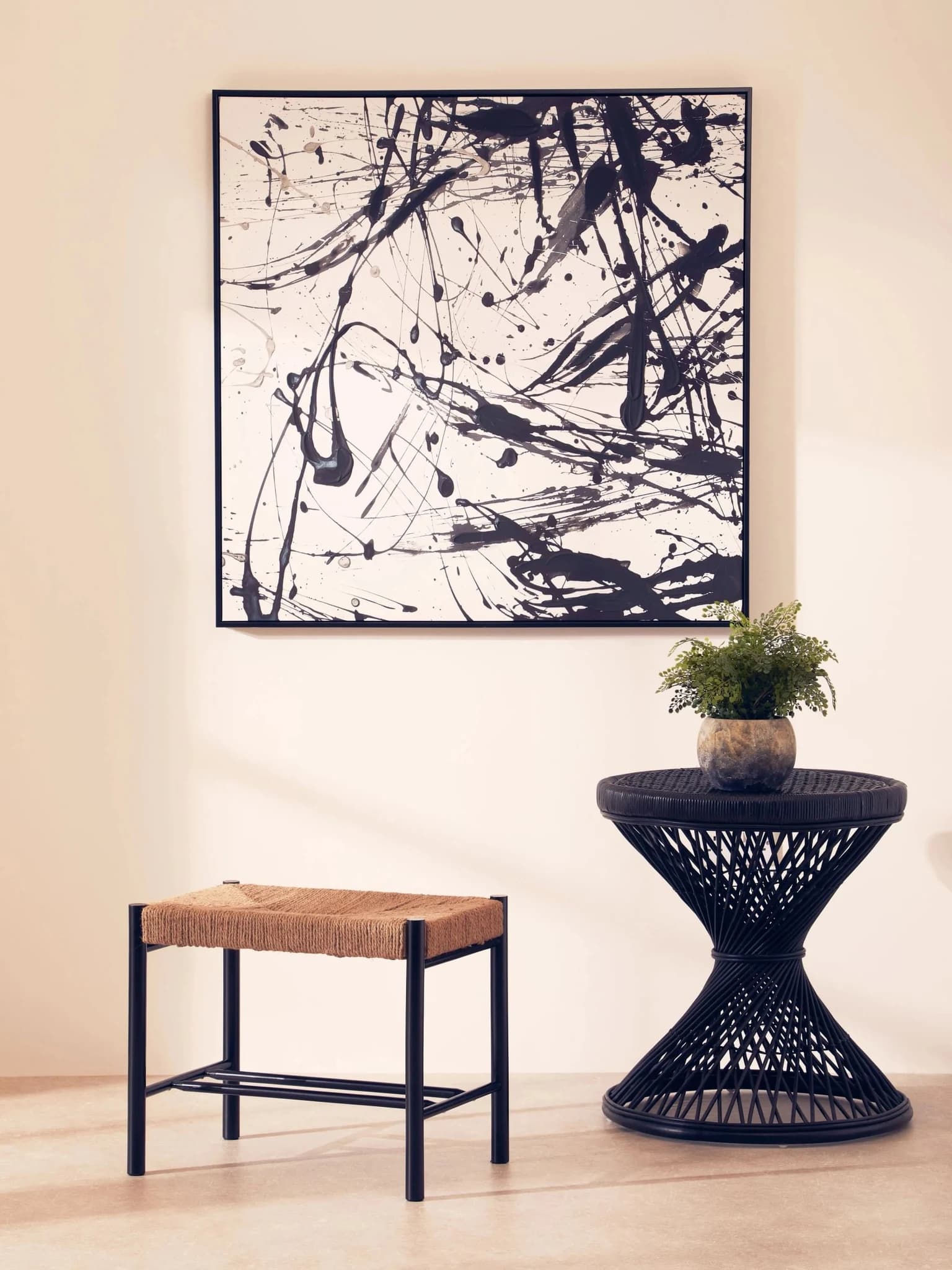 Mataram Black Finish Twisted Table - Tables, photo 3 of 8