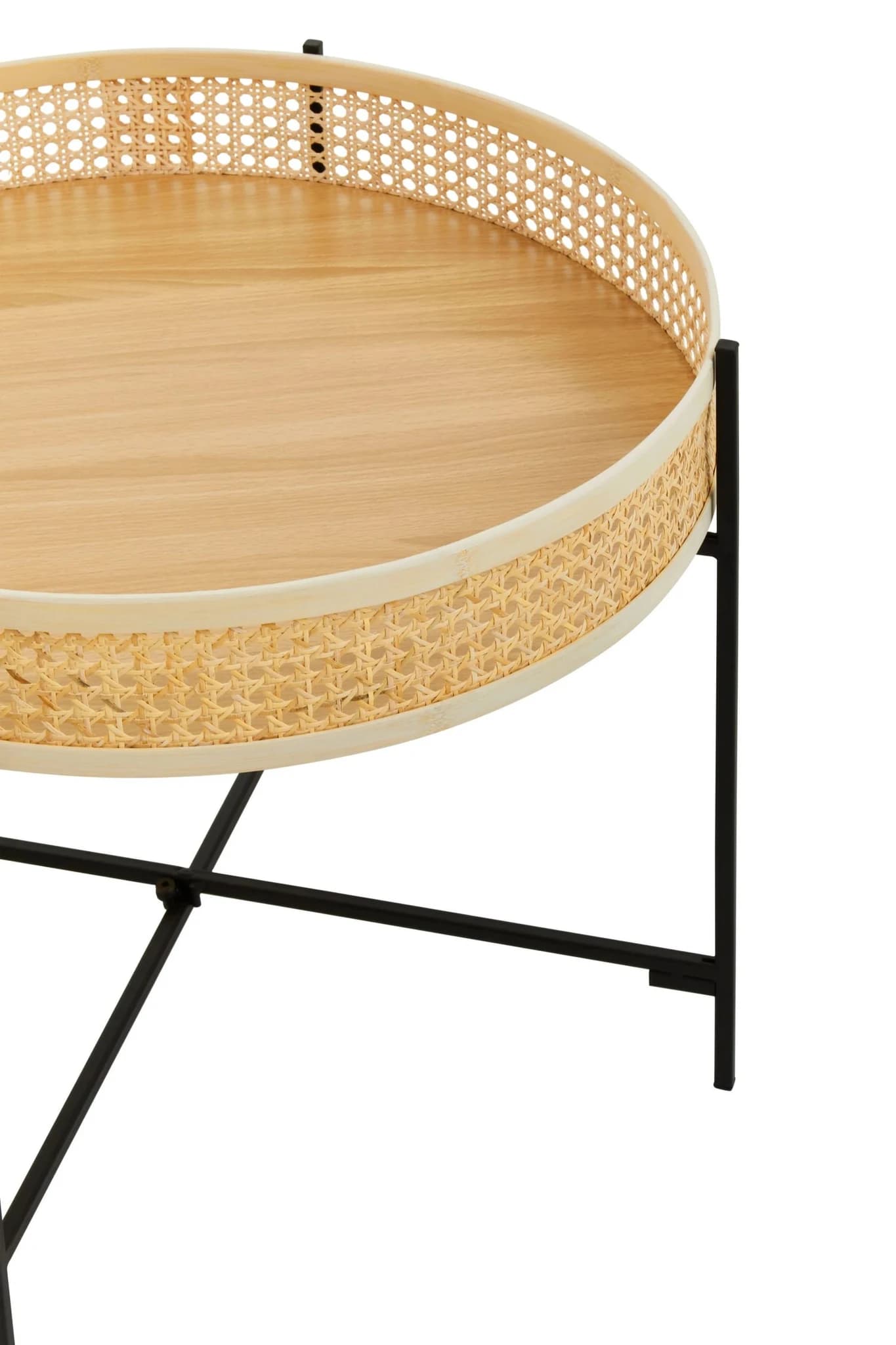 Depok Rattan Coffee Table With Cross Metal Base - Tables, photo 8 of 8