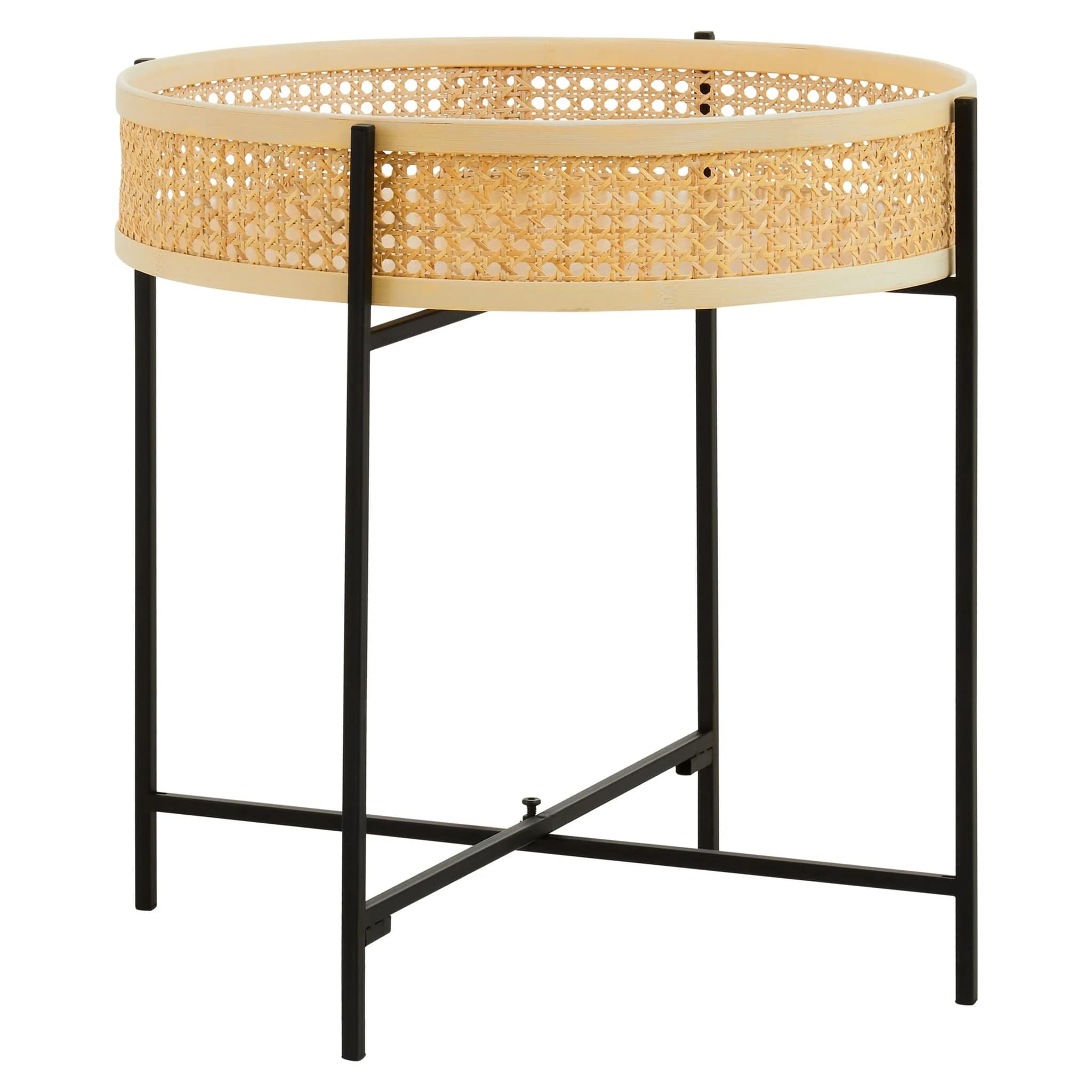 Depok Rattan Side Table With Metal Legs - Tables, photo 4 of 8