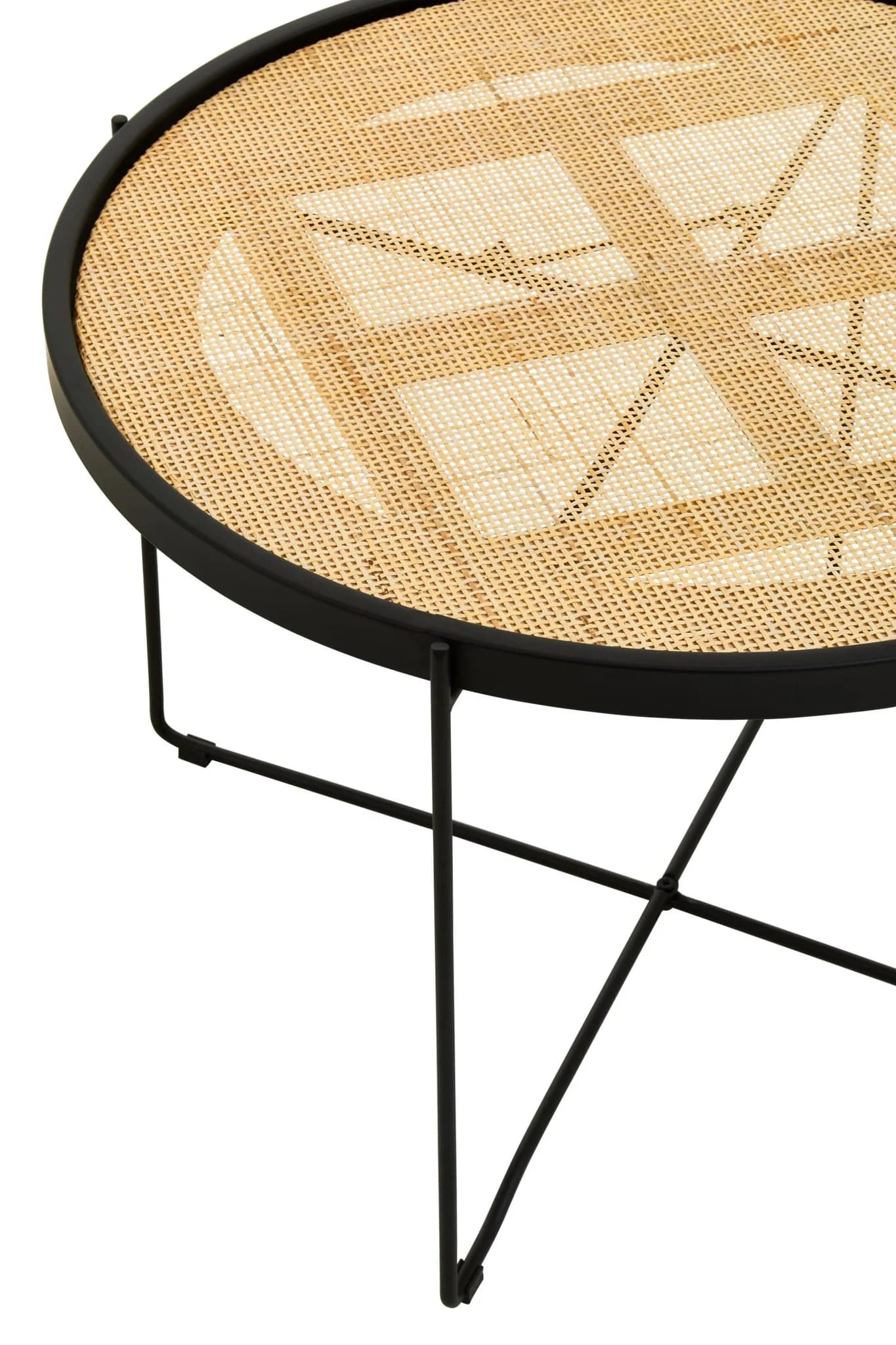 Depok Rattan Round Coffee Table With Cross Metal Legs - Tables, photo 8 of 8