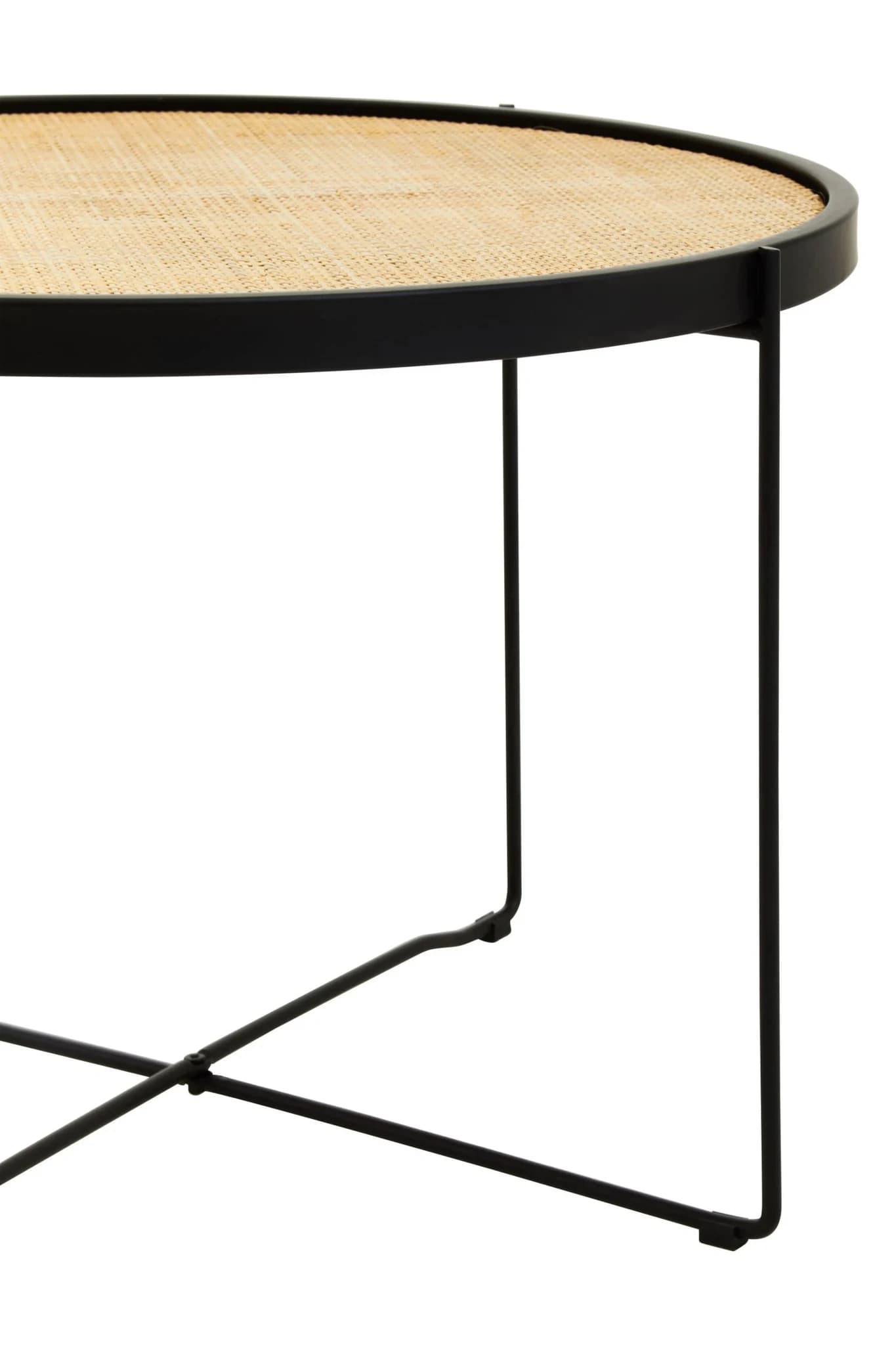 Depok Rattan Round Coffee Table With Cross Metal Legs - Tables, photo 6 of 8