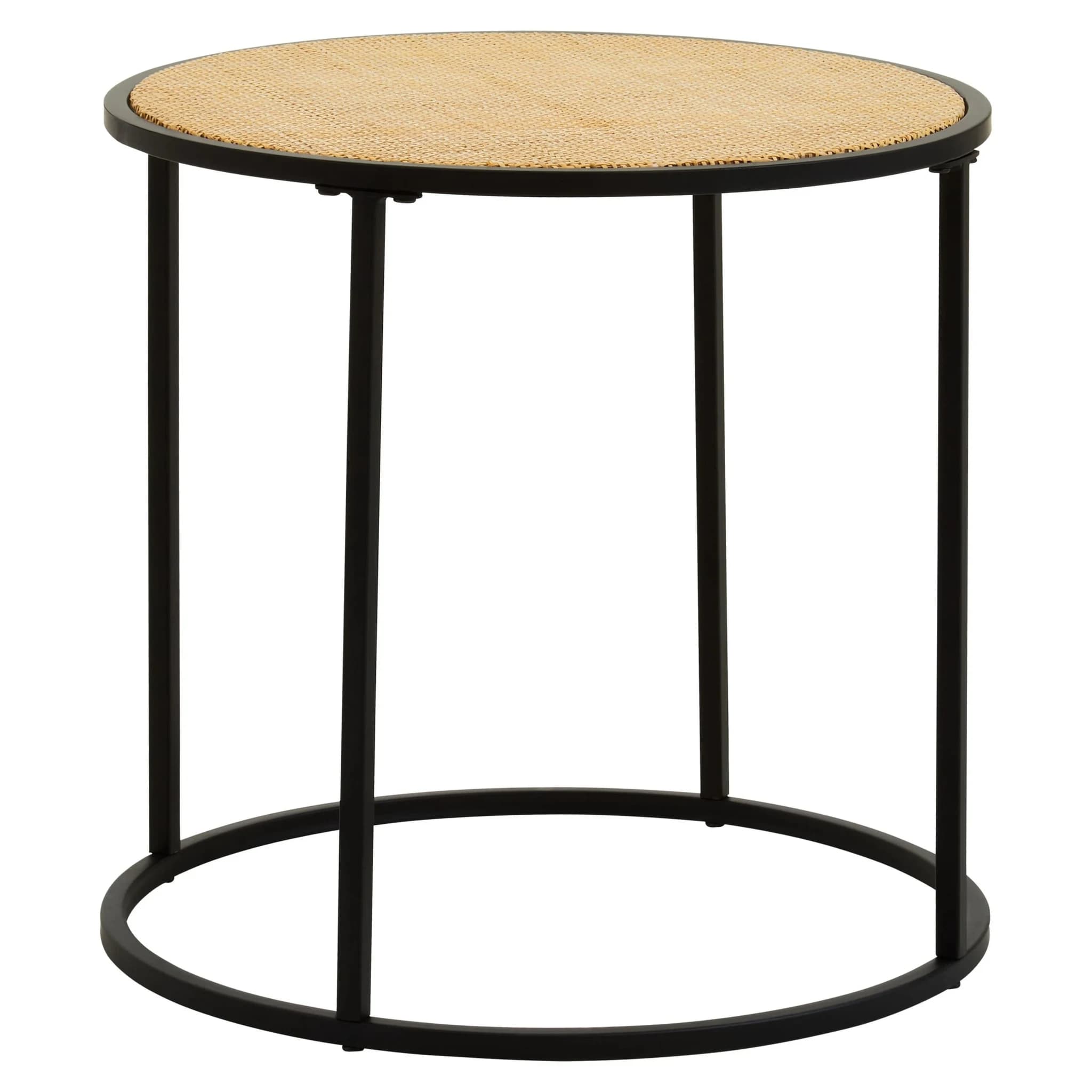Depok Rattan And Metal Round Side Table - Tables, photo 4 of 7