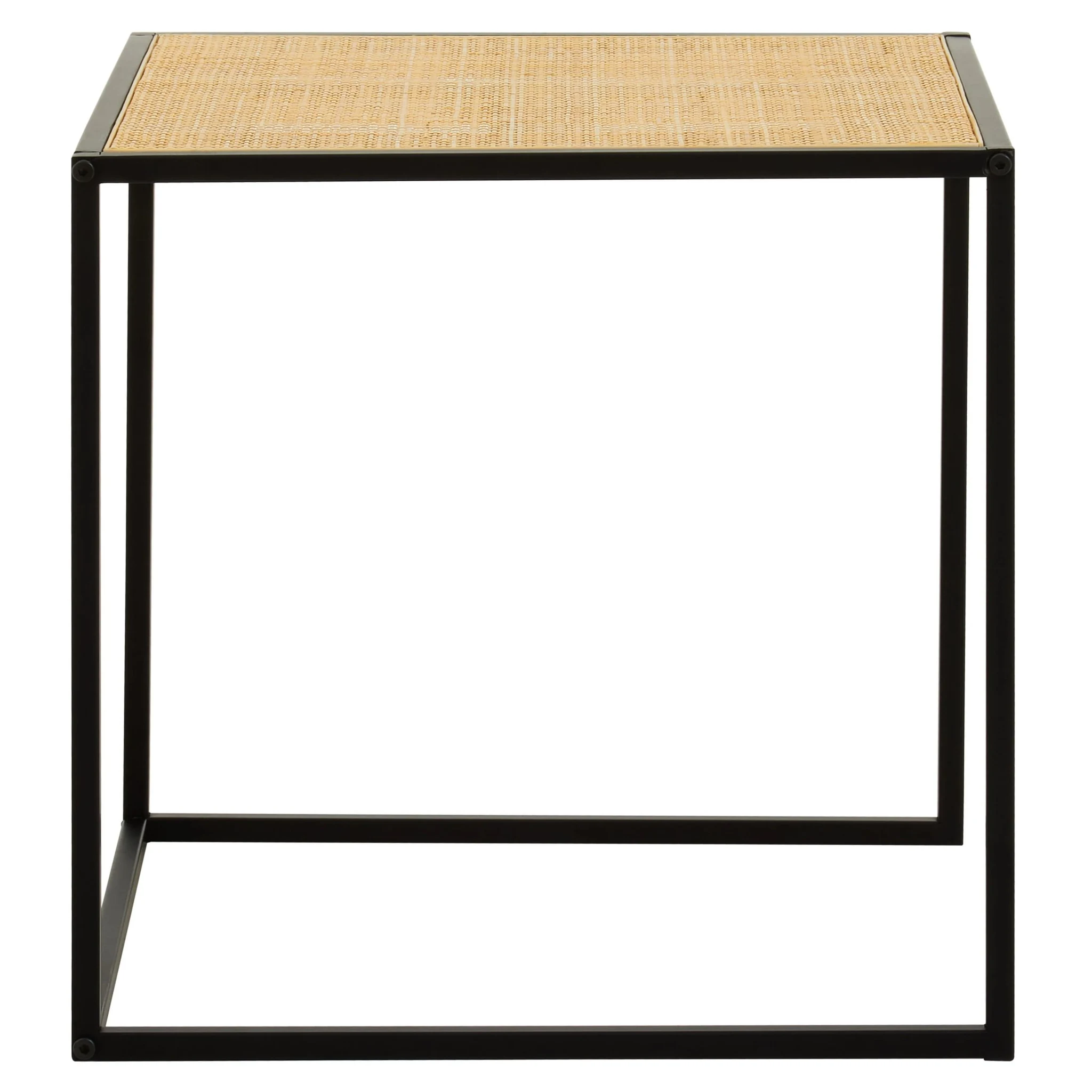 Depok Rattan and Metal Square Side Table - Tables, photo 5 of 8