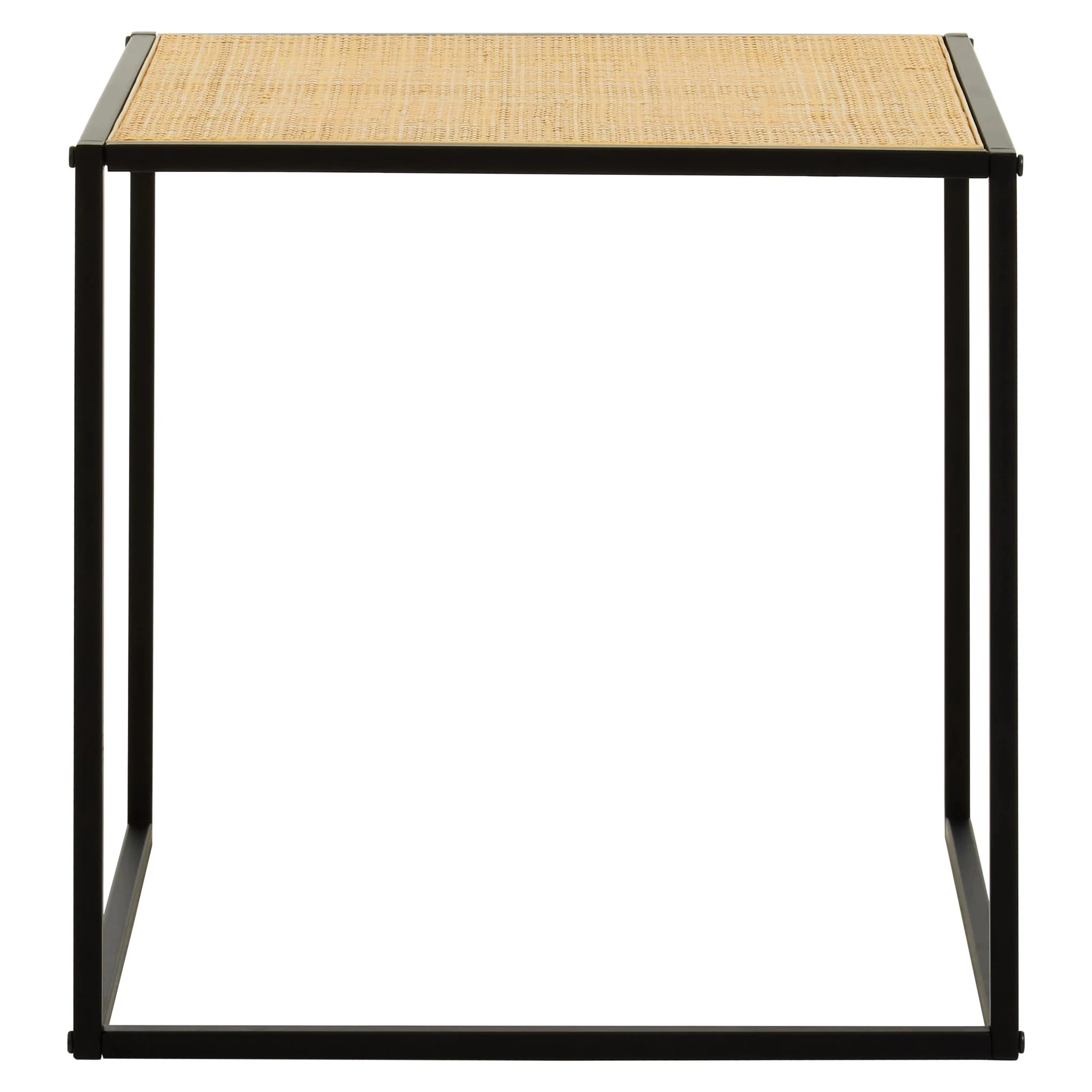 Depok Rattan and Metal Square Side Table - Tables, photo 4 of 8