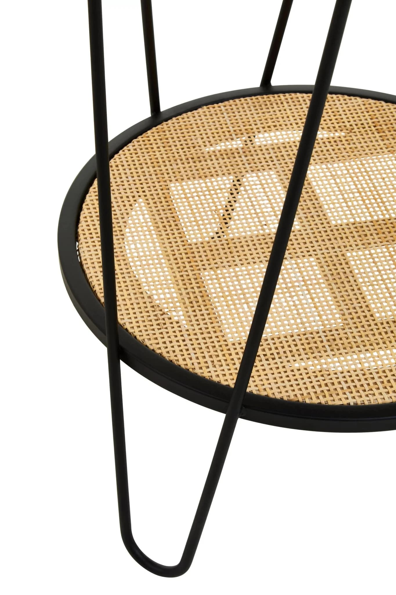 Depok Rattan And Metal Side Table With Hairpin Legs - Tables, photo 7 of 8