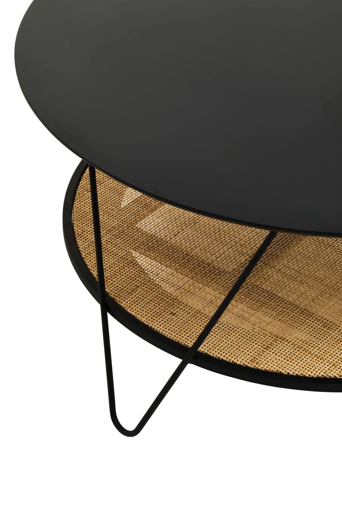 Depok Rattan And Metal Coffee Table With Hairpin Legs - Tables, photo 8 of 8