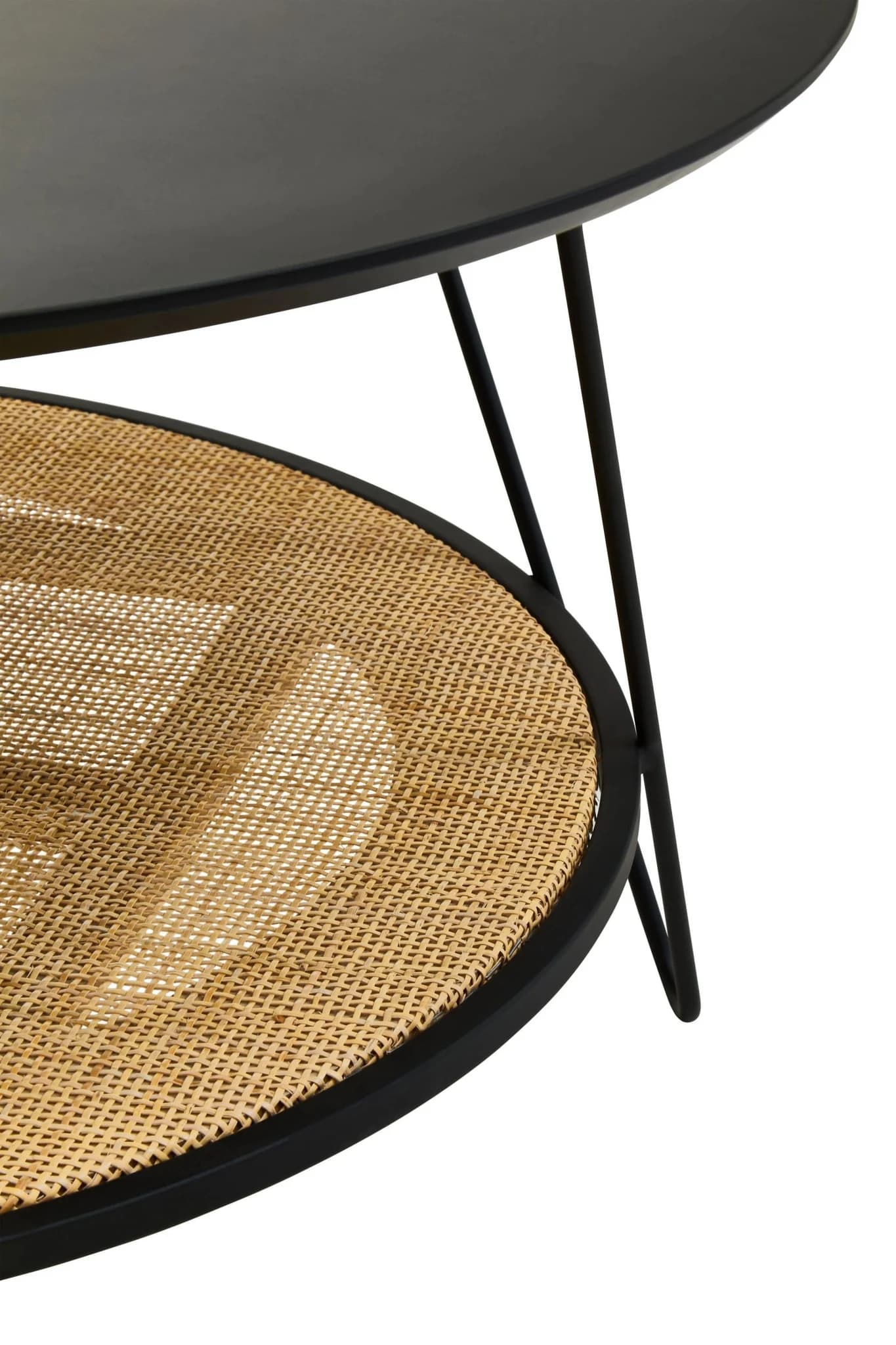 Depok Rattan And Metal Coffee Table With Hairpin Legs - Tables, photo 7 of 8