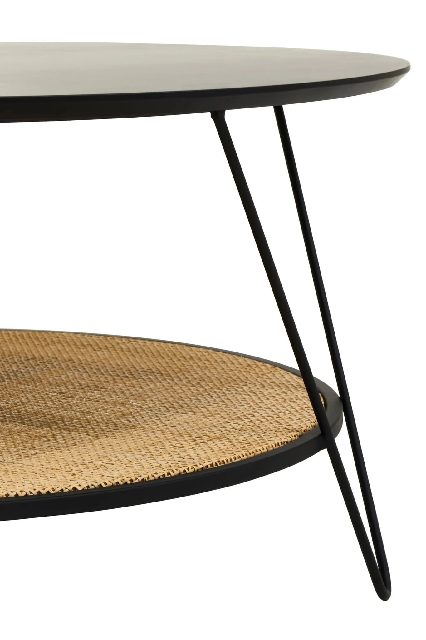 Depok Rattan And Metal Coffee Table With Hairpin Legs - Tables, photo 5 of 8