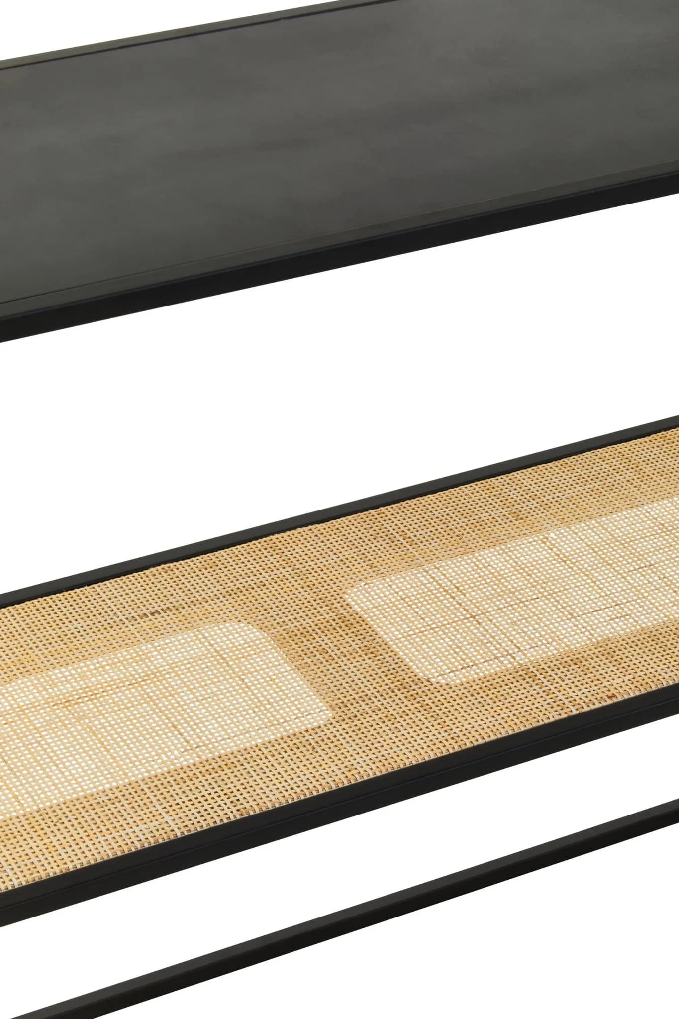 Depok 2 Tier Rattan And Metal Console Table - Tables, photo 7 of 8