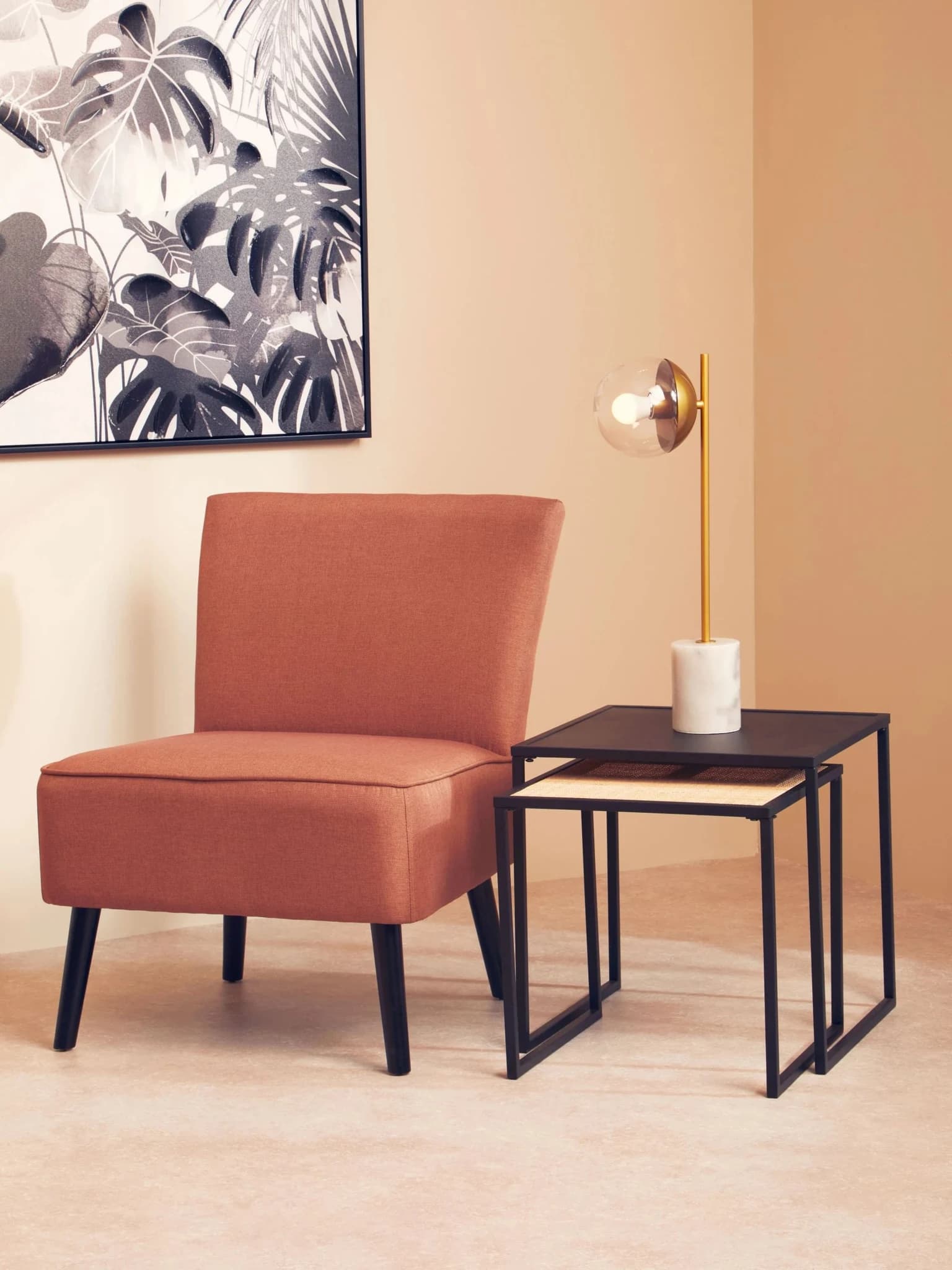 Depok Rattan And Metal Nest Of Two Tables - Tables, photo 3 of 8