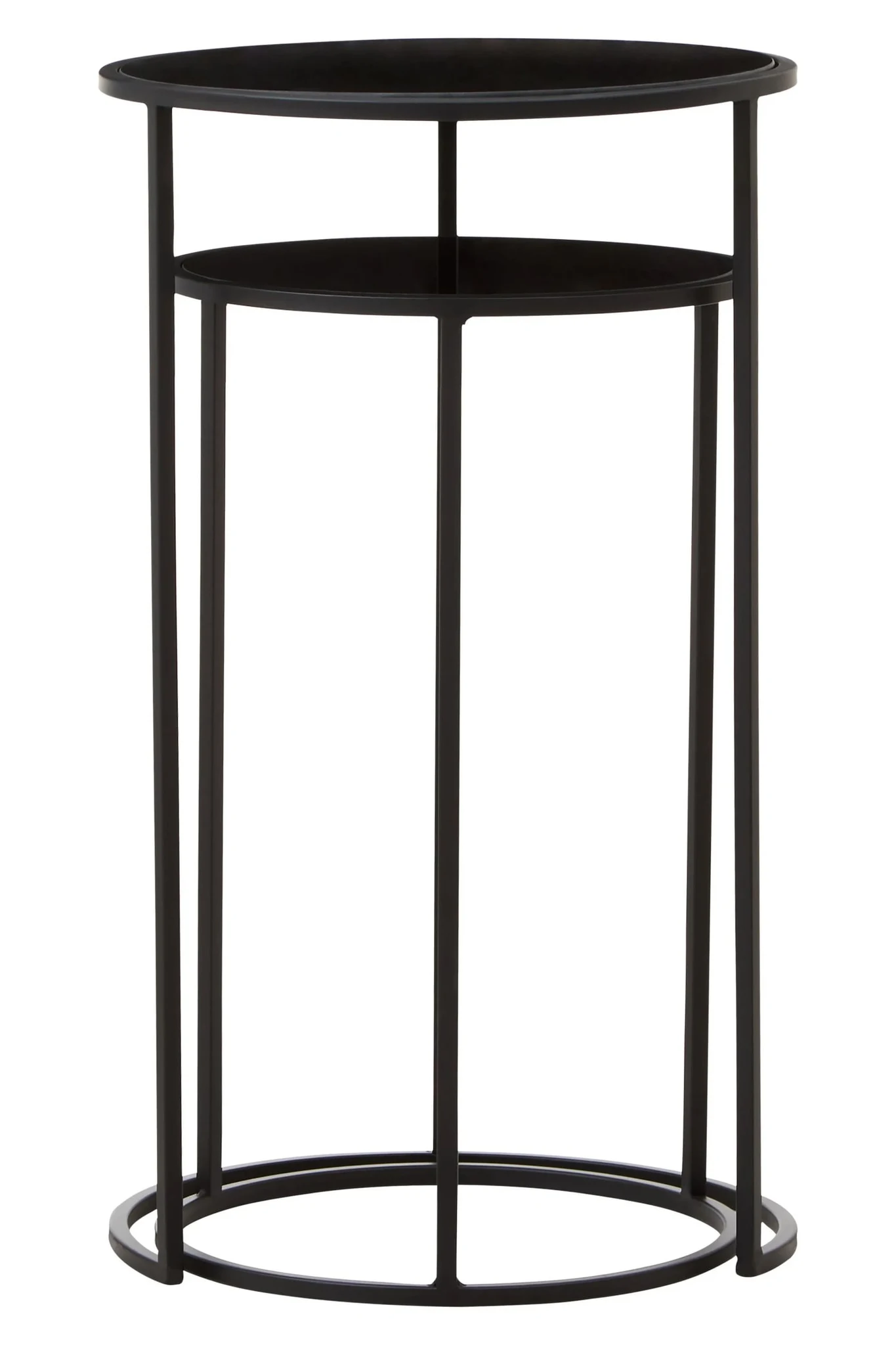 Avento Set Of Two Round Black Plant Stands - Decorative, photo 2 of 8
