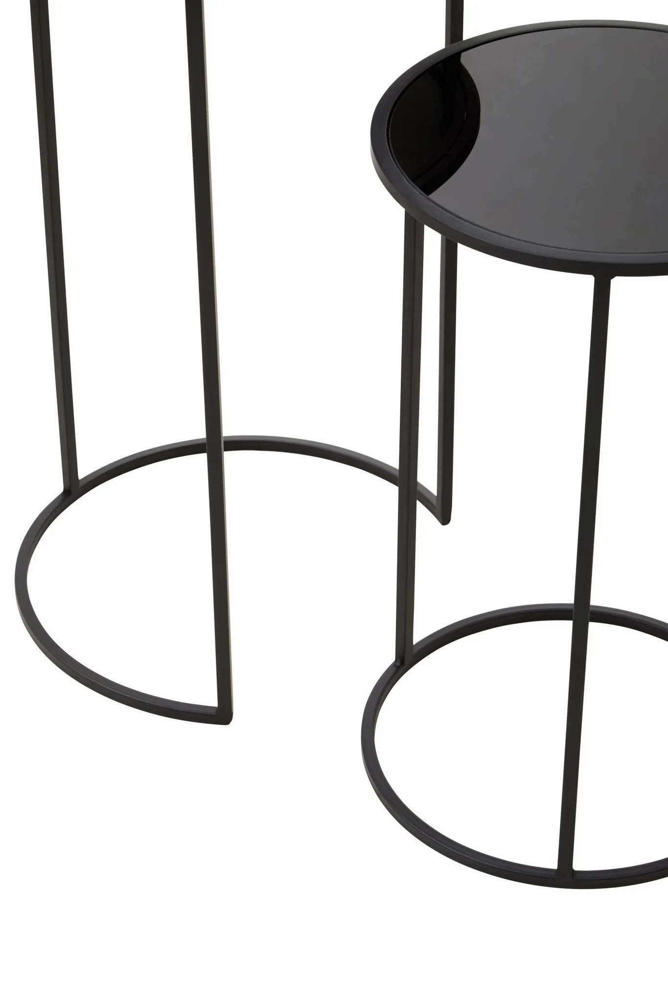 Avento Set Of Two Round Black Plant Stands - Decorative, photo 8 of 8