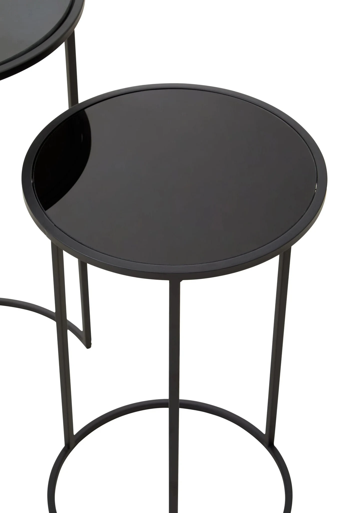 Avento Set Of Two Round Black Plant Stands - Decorative, photo 7 of 8