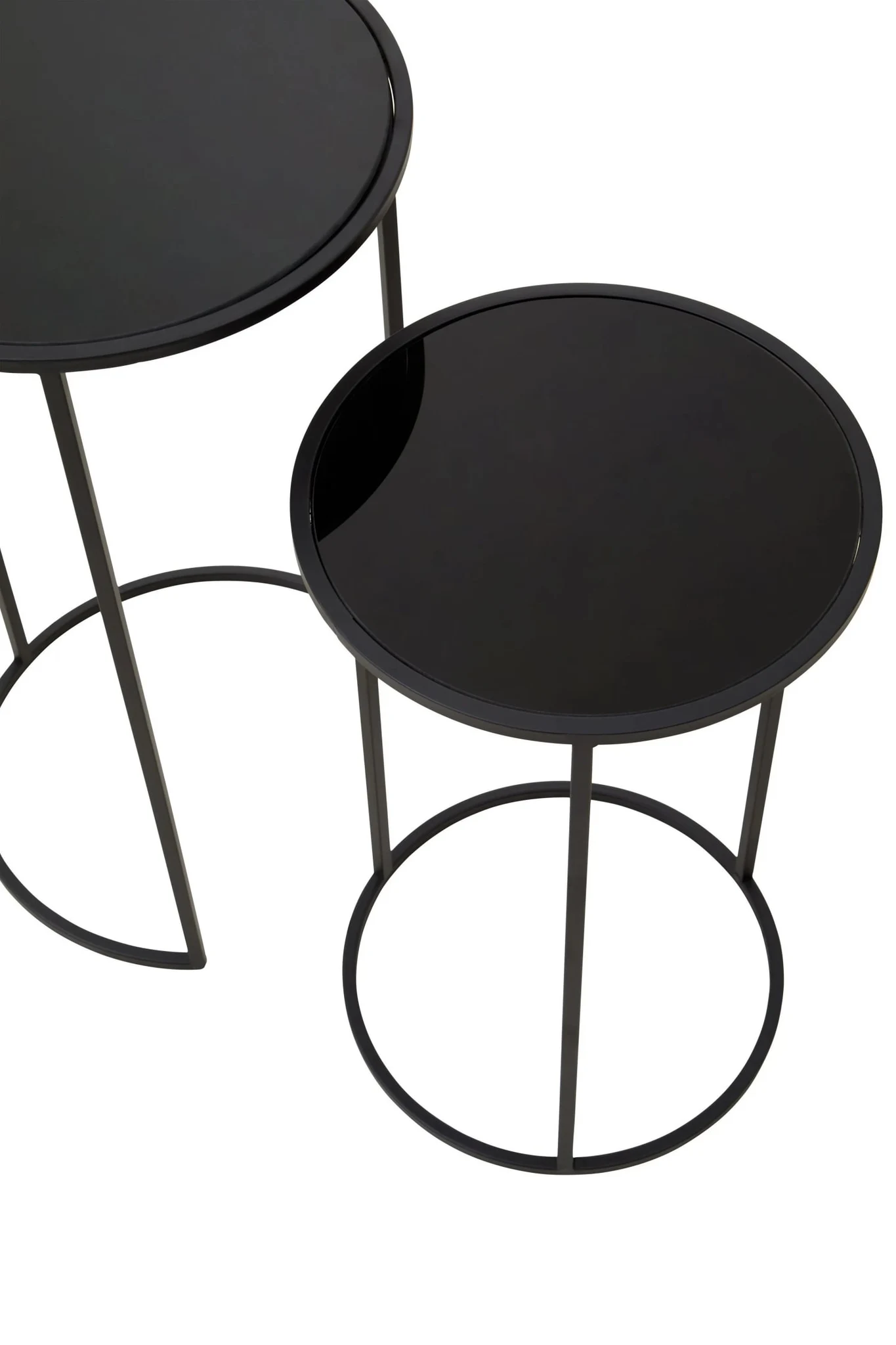 Avento Set Of Two Round Black Plant Stands - Decorative, photo 5 of 8
