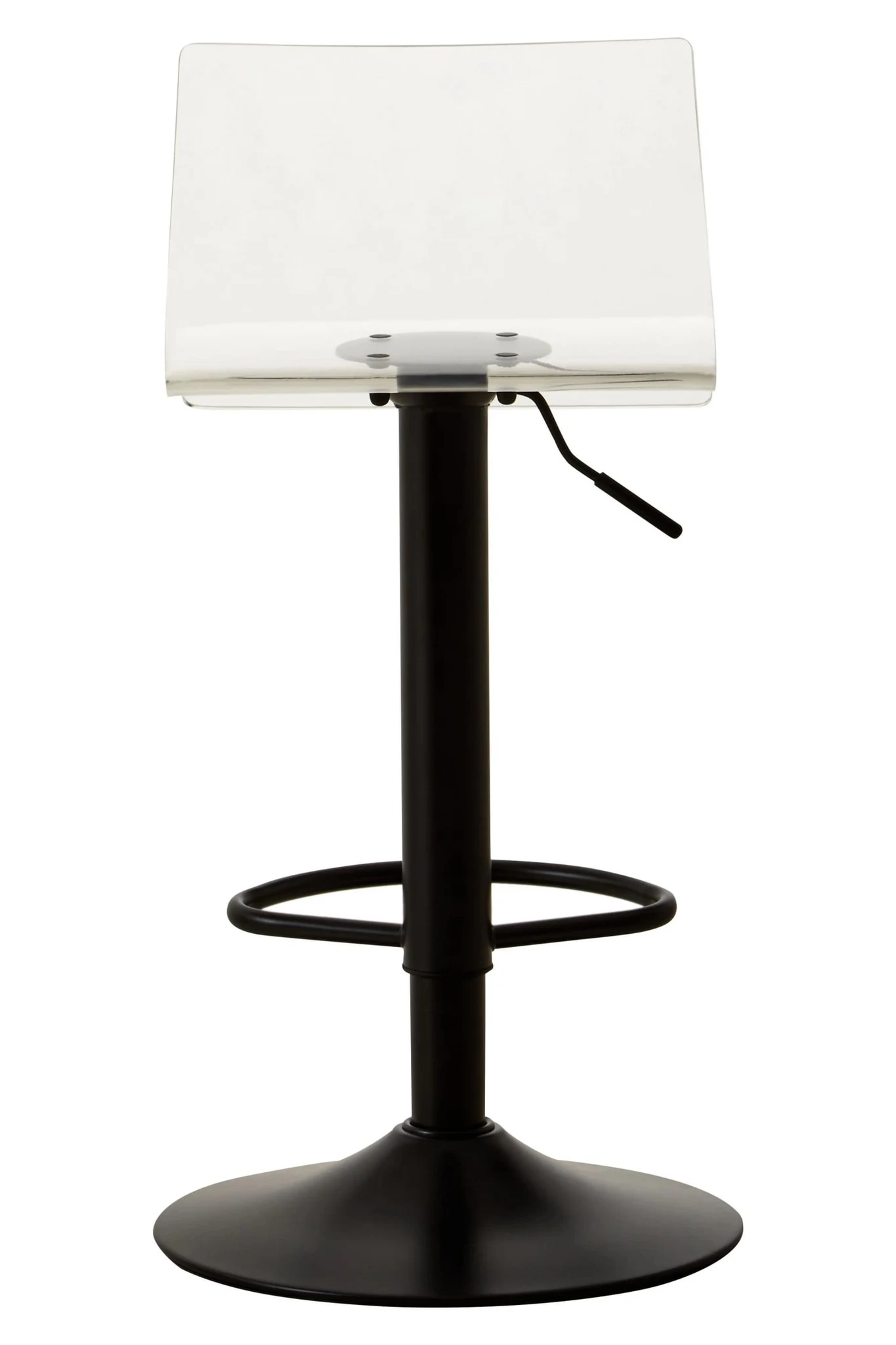 Baina Clear Acrylic Seat Bar Stool with Black Base - Seating, photo 2 of 8
