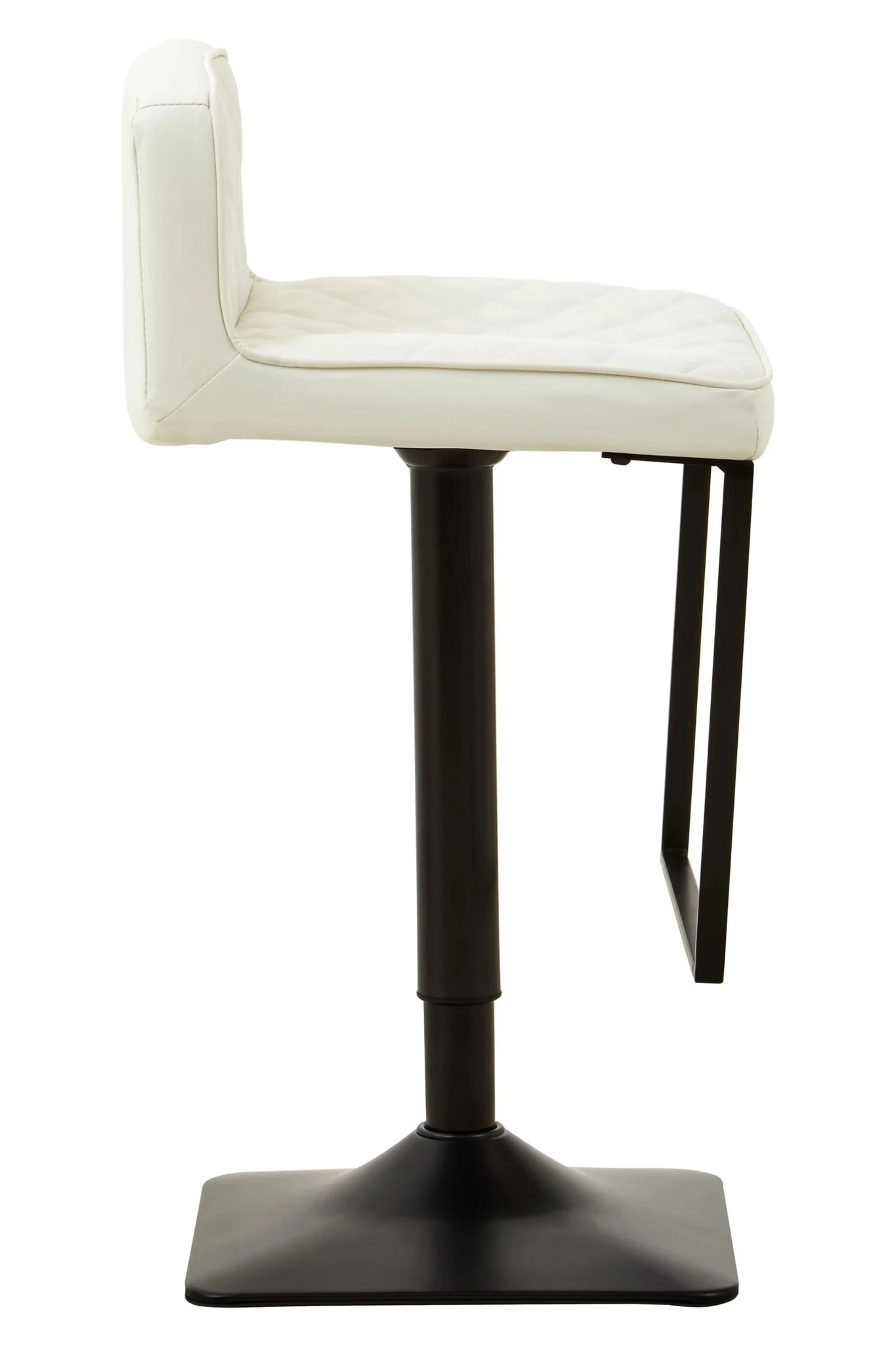Baina White Leather Effect and Black Base Bar chair - Seating, photo 3 of 8