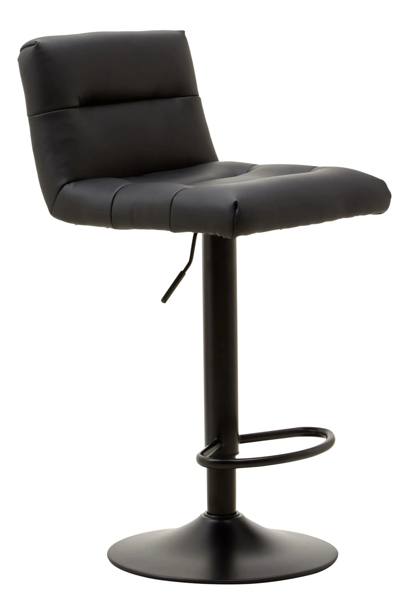 Baina Black Leather Effect Bar Stool - Seating, photo 4 of 8
