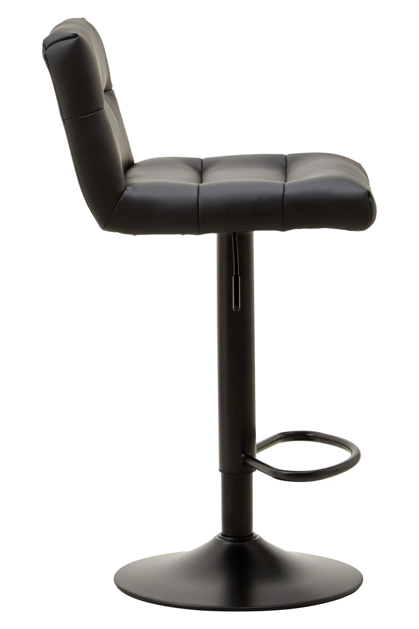 Baina Black Leather Effect Bar Stool - Seating, photo 3 of 8