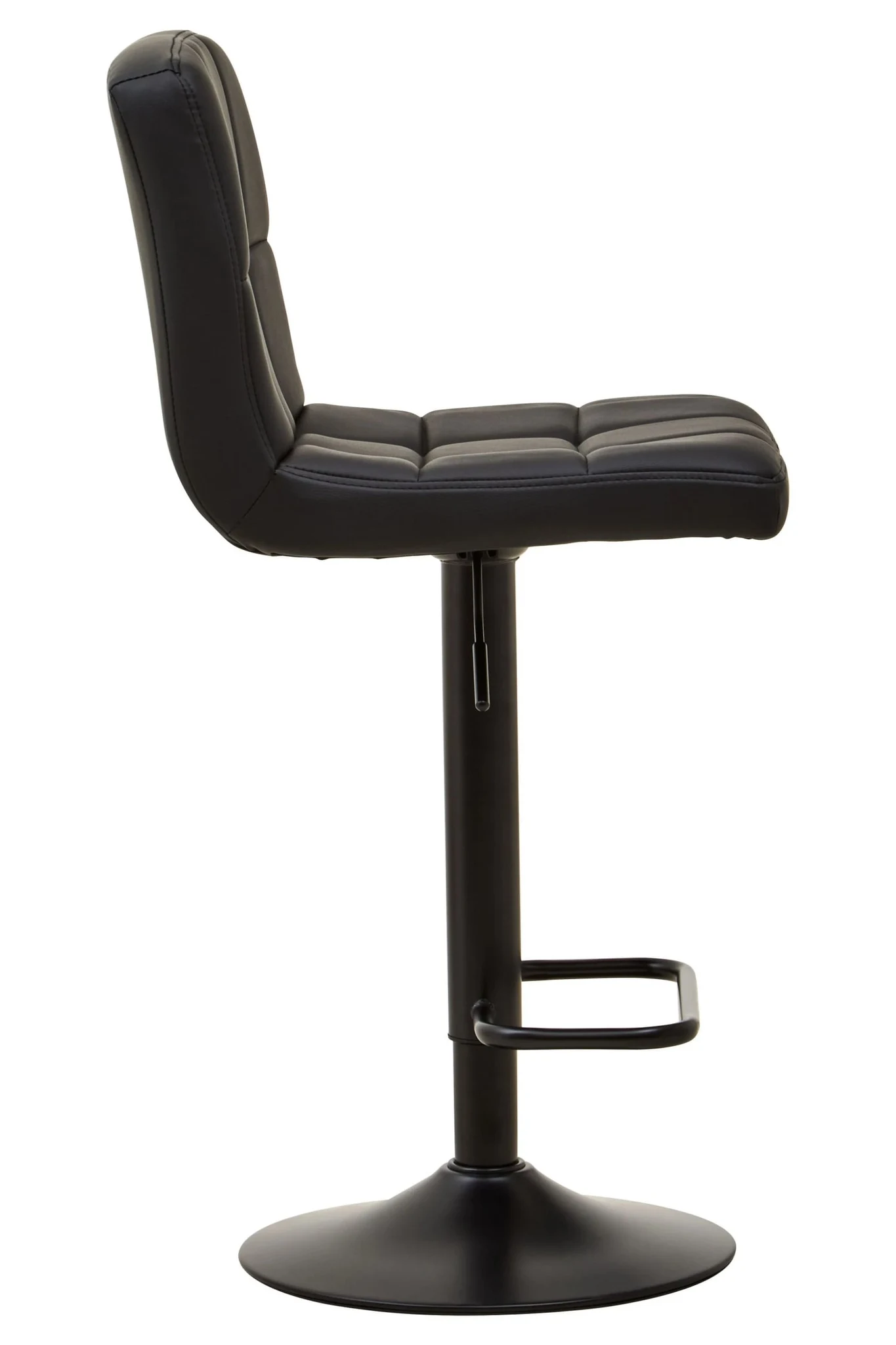 Baina Black Faux Leather Bar Chair - Seating, photo 3 of 8