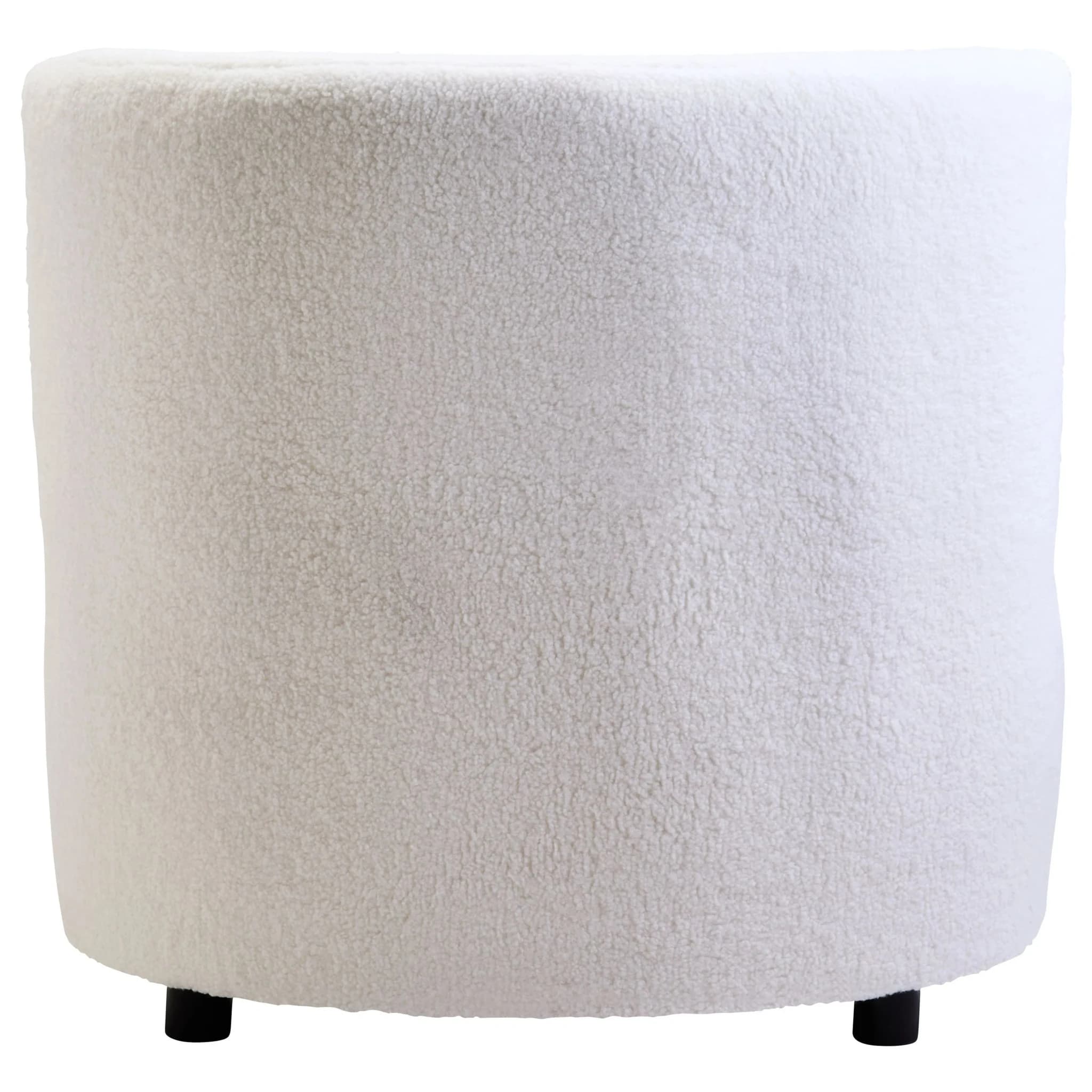 Montreal Ivory Boucle Effect Armless Lounge Chair - Seating, photo 5 of 8
