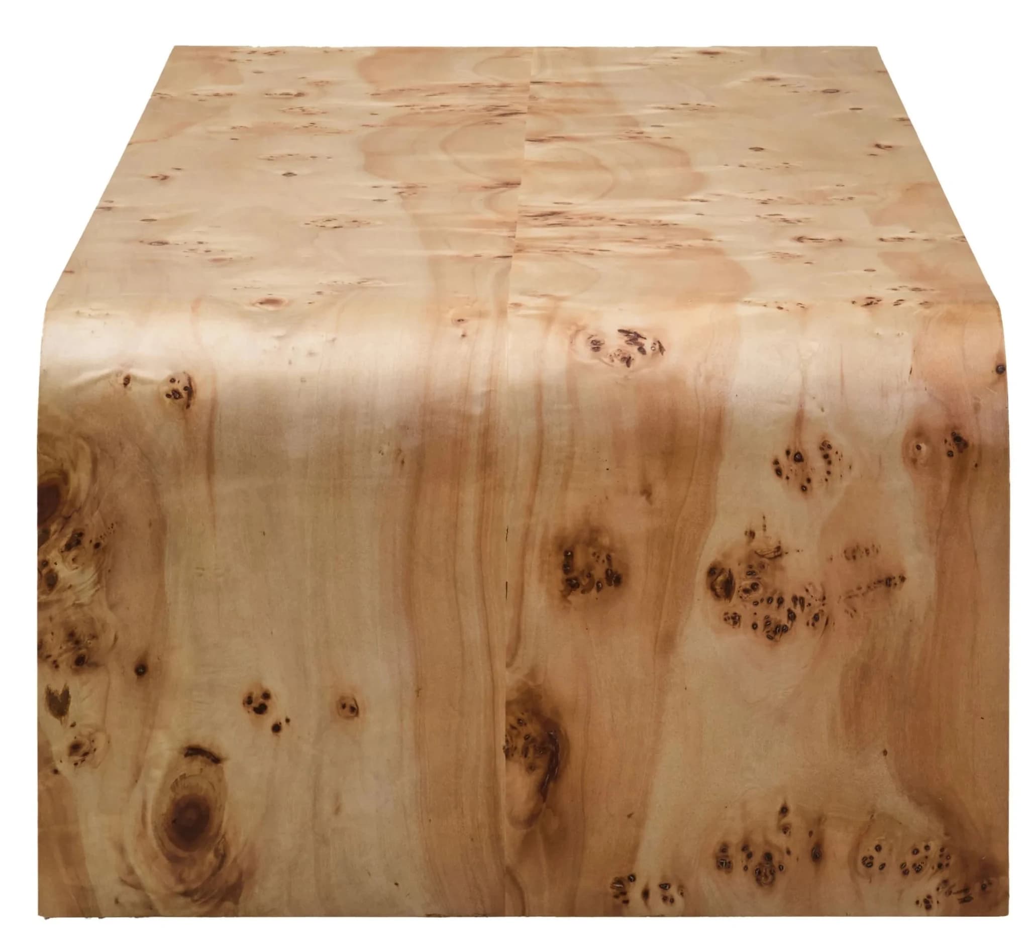 Mota Burl Wood Design Curved Coffee Table - Tables, photo 6 of 8