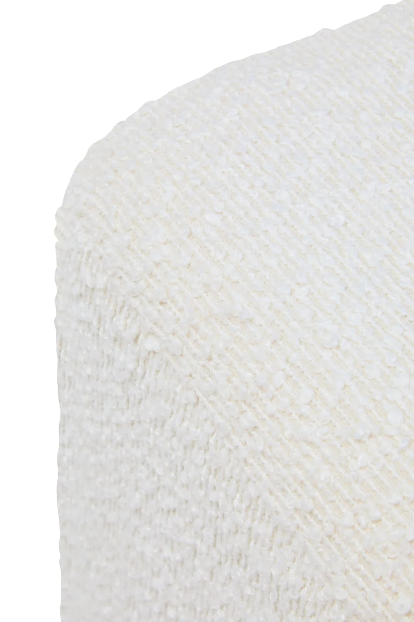 Mota Burl Wood And Cream Boucle Sqaure Stool - Seating, photo 8 of 8