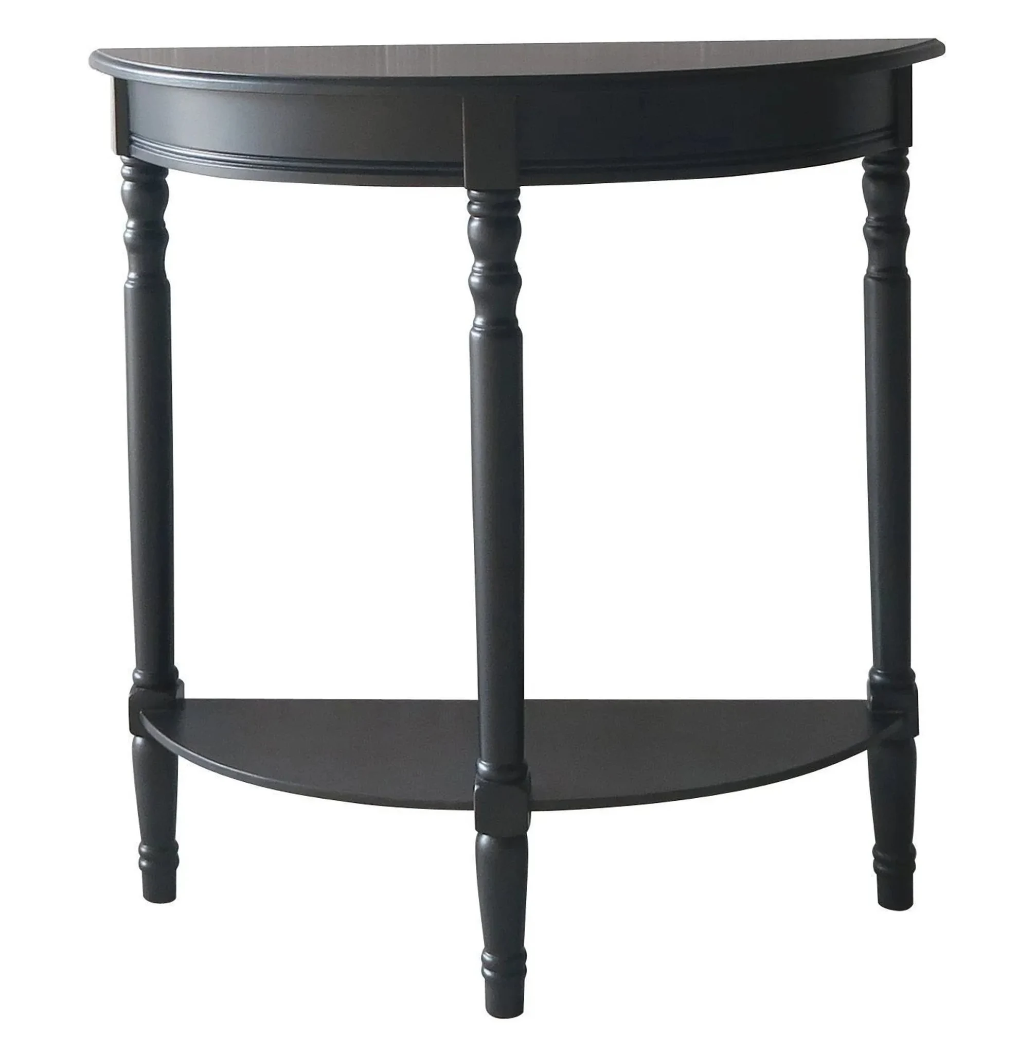 Heritage Black Half Moon Wooden Console Table MOB - Tables, photo 2 of 2