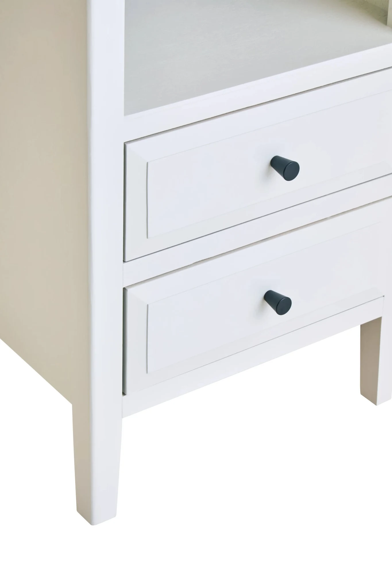 Heritage Two Drawer White Finish Wooden Side Table - Tables, photo 8 of 8